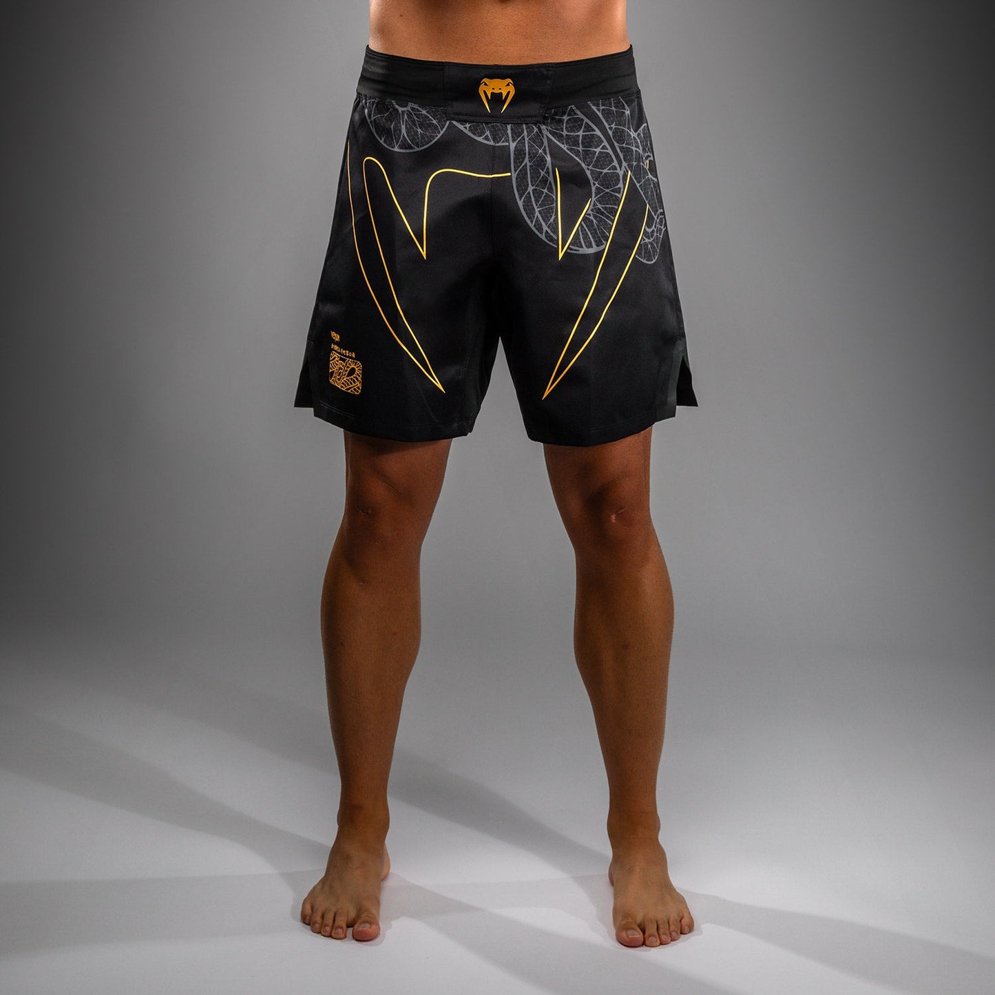 Venum Serpenti Fight Shorts – Schwarz/Silber/Gold