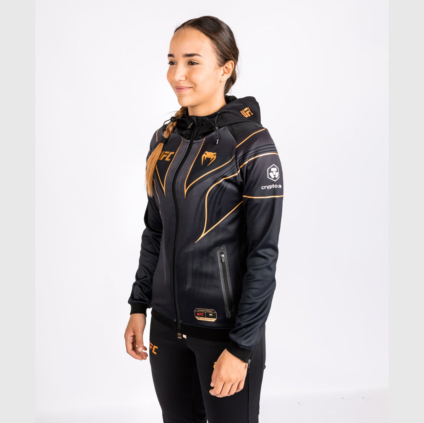 UFC Venum personalisierte authentische Fight Night 2.0 Frauen Walkout Hoodie - Champion