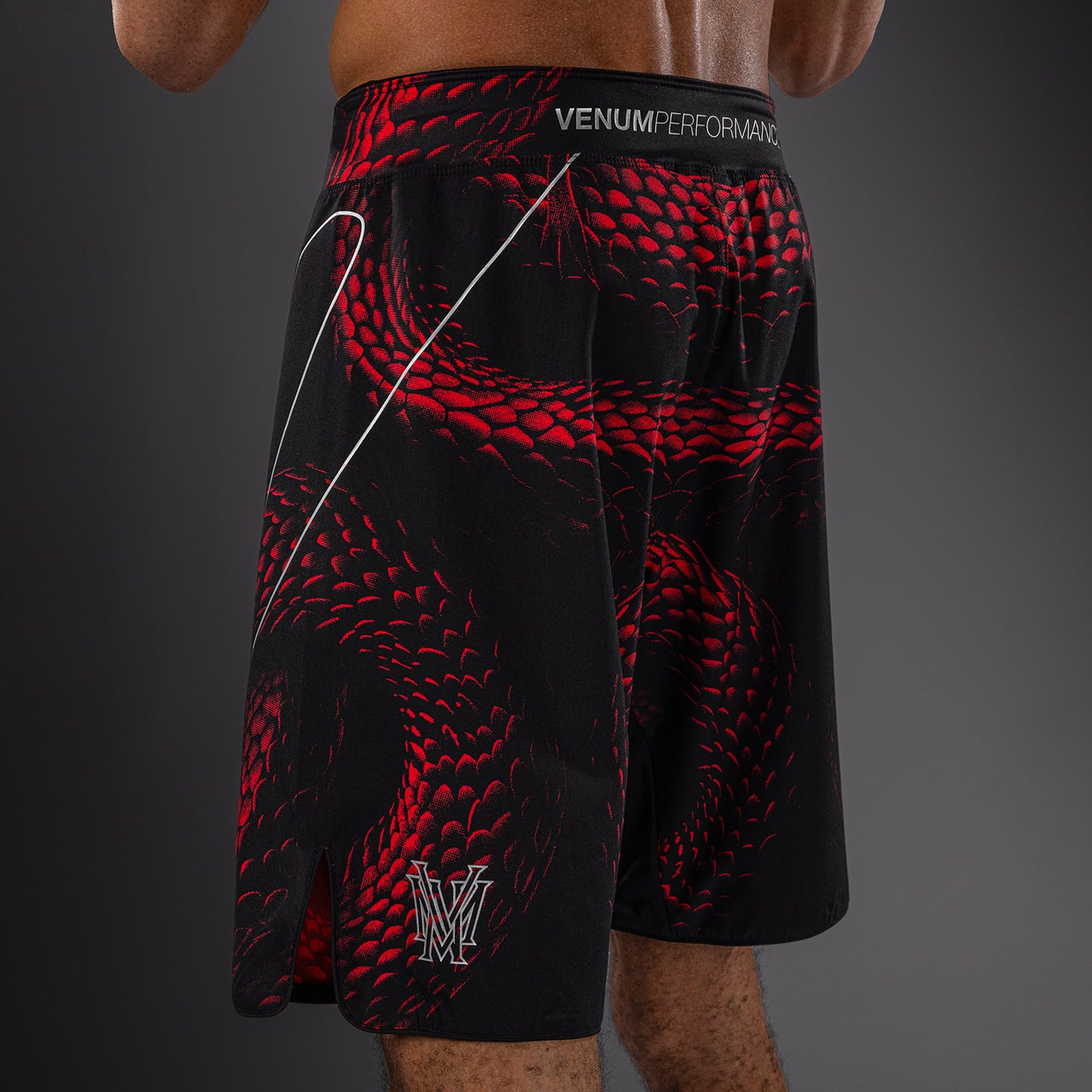 Venum Matupa Fightshorts - Schwarz/Rot/Silber