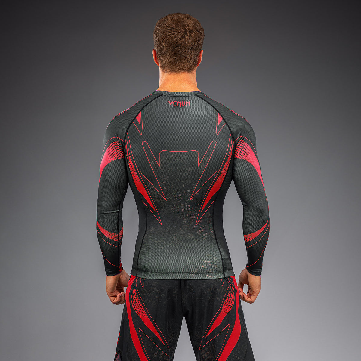 Venum Amazonia Reborn Langarm-Rashguard - Schwarz/Rot