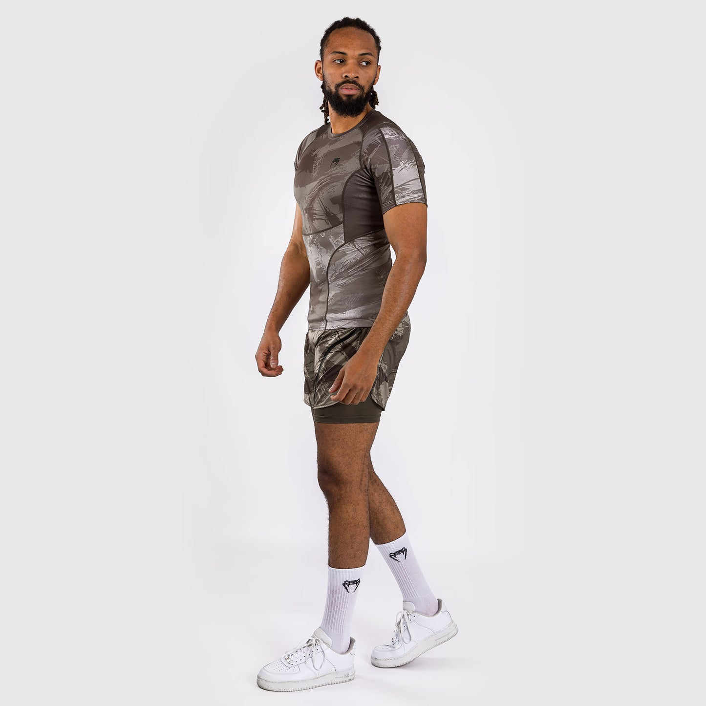 Venum Electron 3.0 Kurzärmeliger Rashguard - Sand