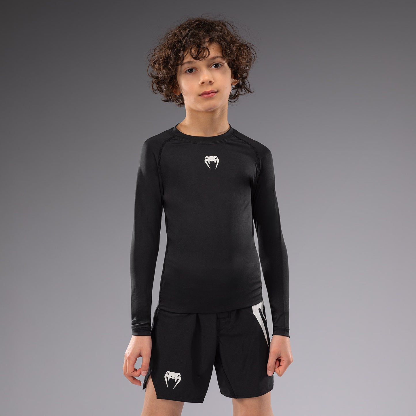 Venum Contender Kinder Rashguards Langarm - Schwarz