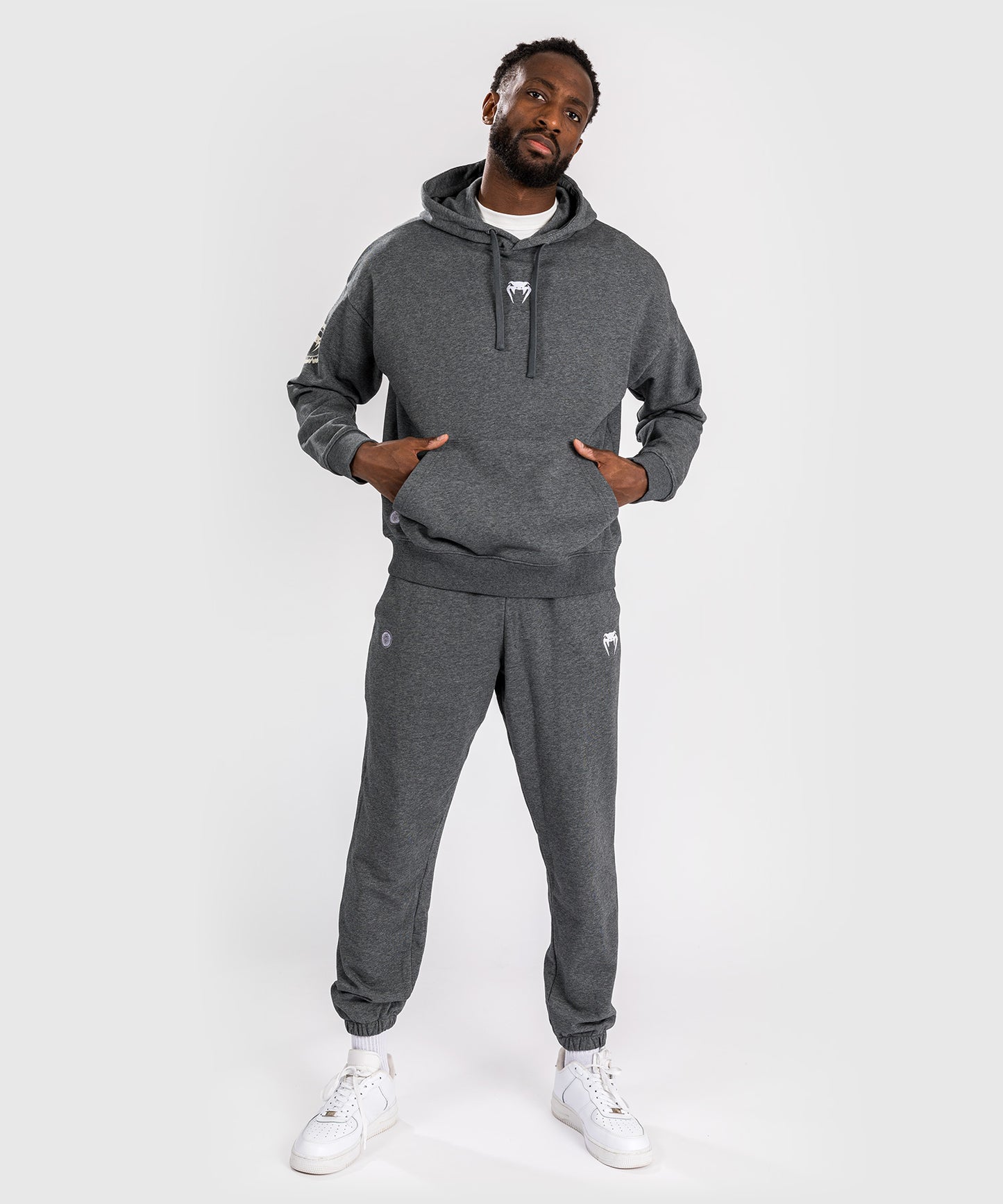 Venum Vortex XL Lite Herren Hoodie - Dunkel Heather Grau