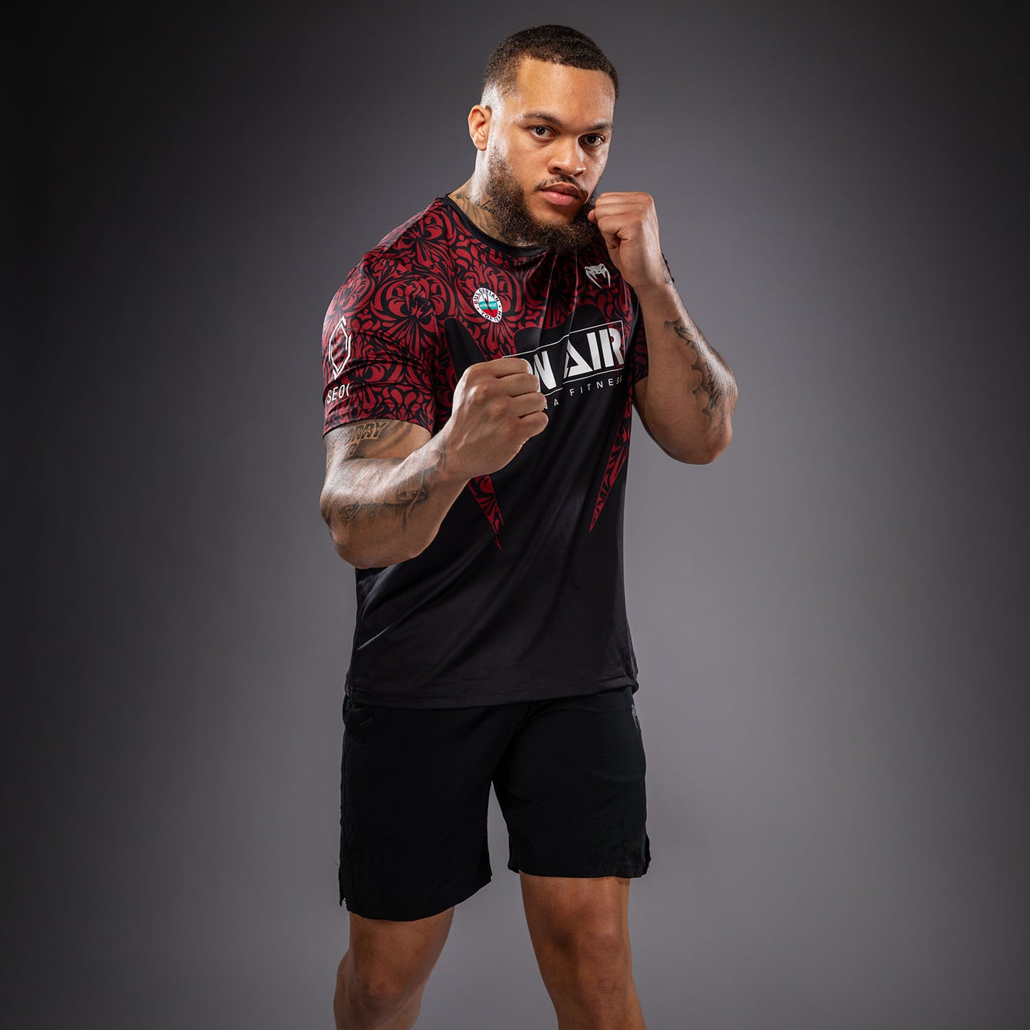 Venum Bulgarian Top Team (BTT) Dry-Tech-T-Shirt – Schwarz/Rot