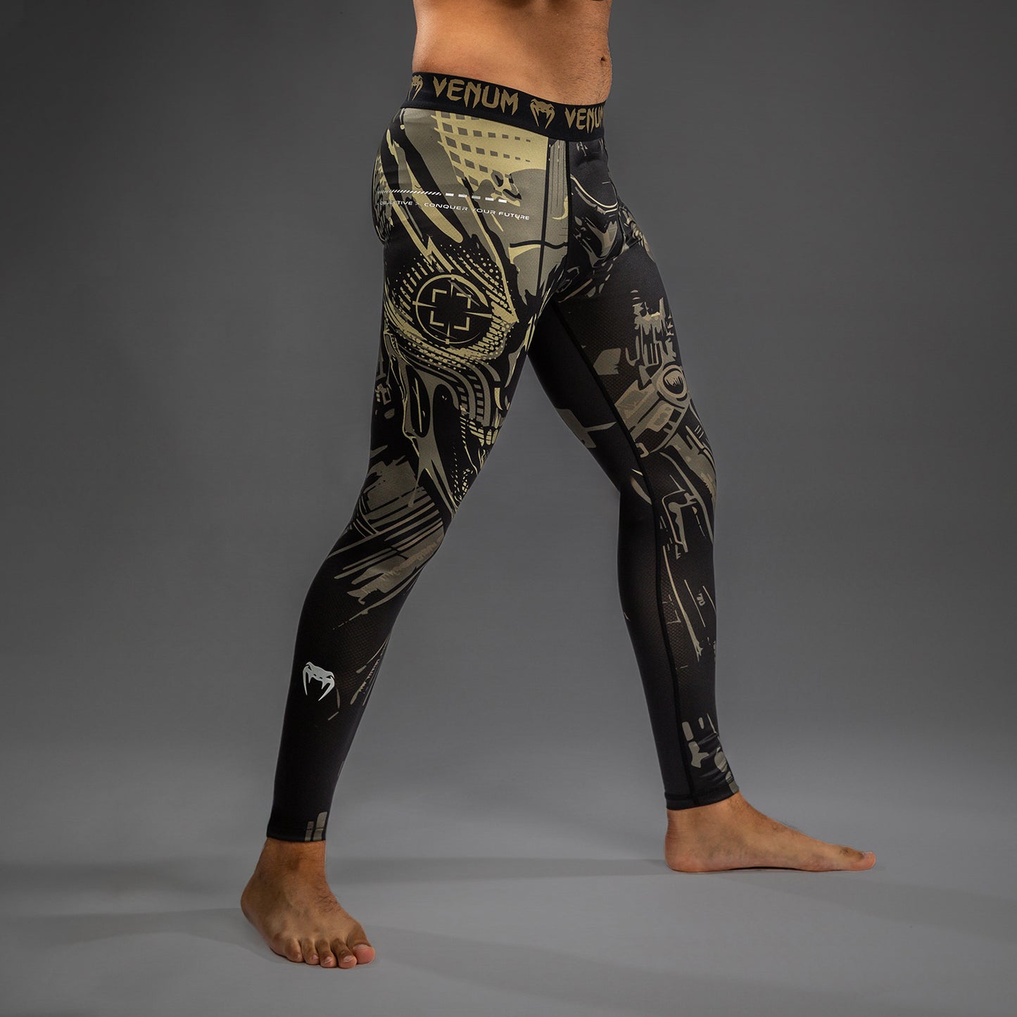 Venum Invader Spats - Schwarz/Sand