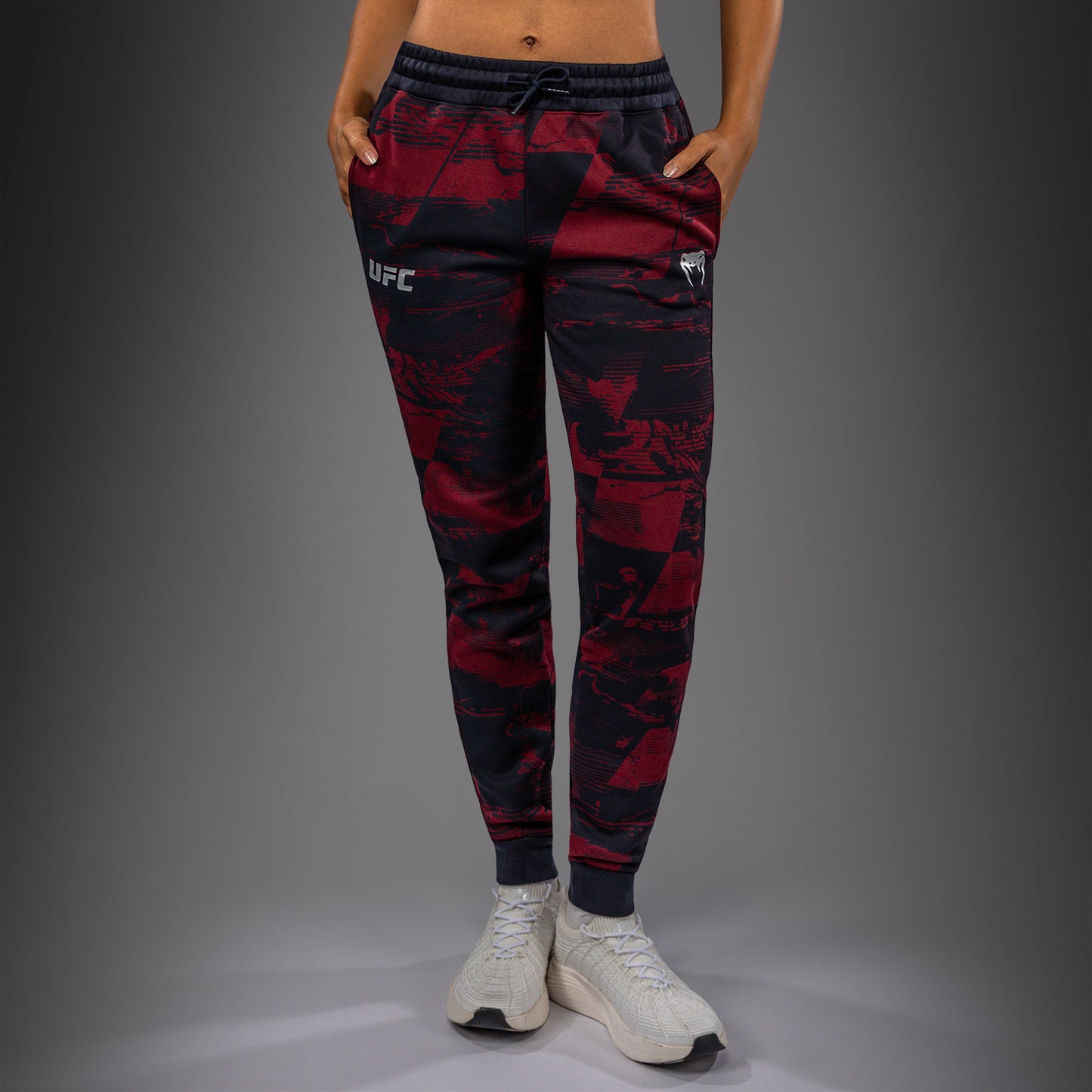 UFC Zenith by Venum Authentic Fight Week Hose Damen - Marineblau/Burgunderrot/Silber