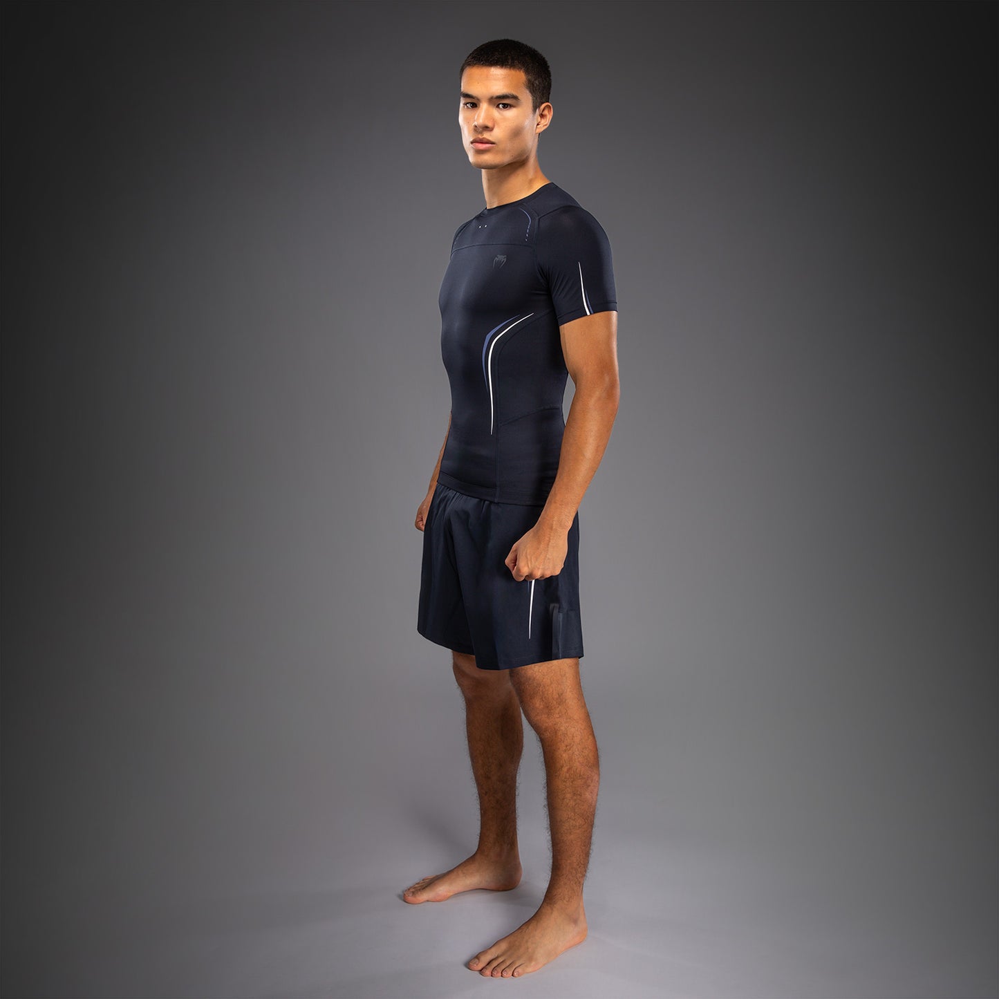 Venum G-Core Kurzarm Rashguard - Marineblau/Weiß