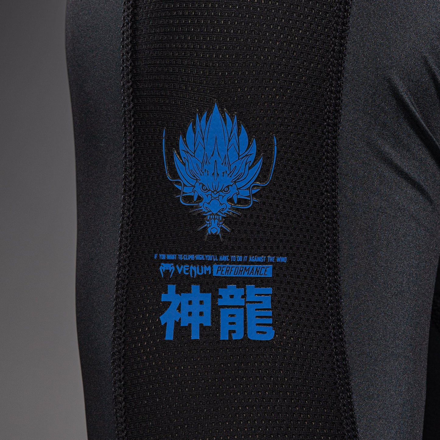 Venum Thunder Dragon Langarm Rashguard – Schwarz/Königsblau