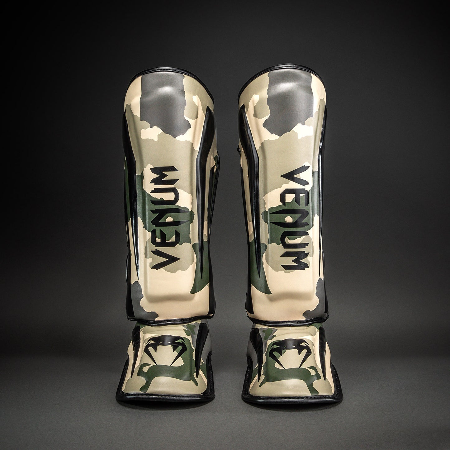 Venum Elite Schienbeinschoner - Khaki/Cremeweiß