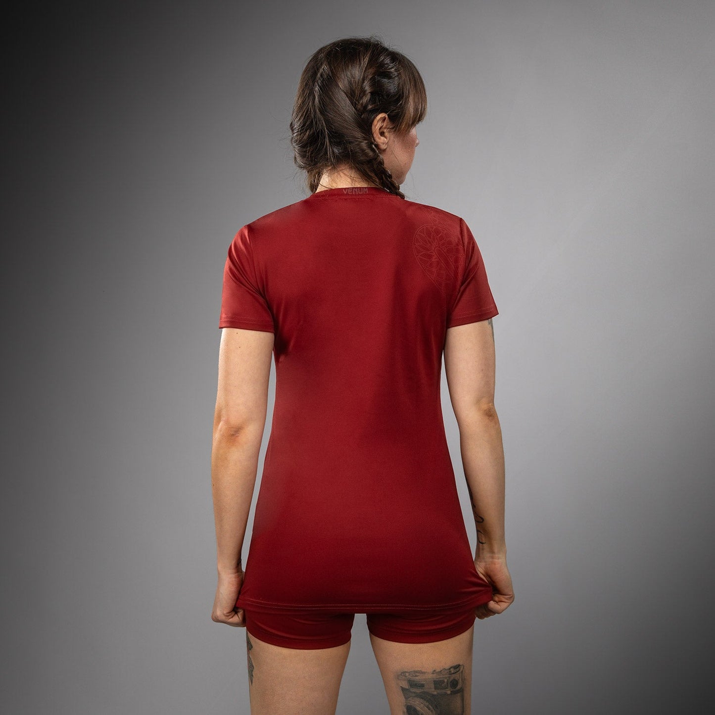 Venum Serpenti Damen Dry-Tech T-Shirt – Burgunder/Elfenbein