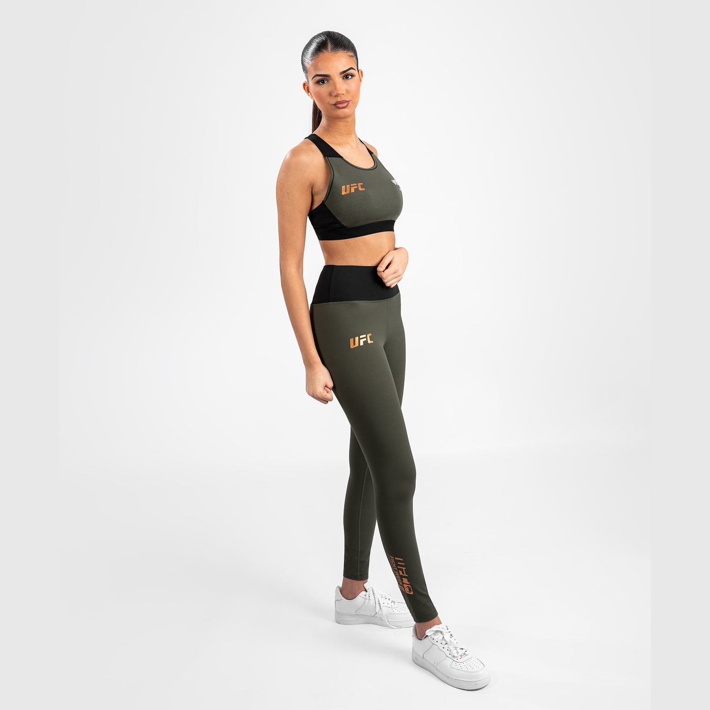 UFC Adrenaline by Venum Fight Week Performance-Tight für Frauen - Khaki/Bronze