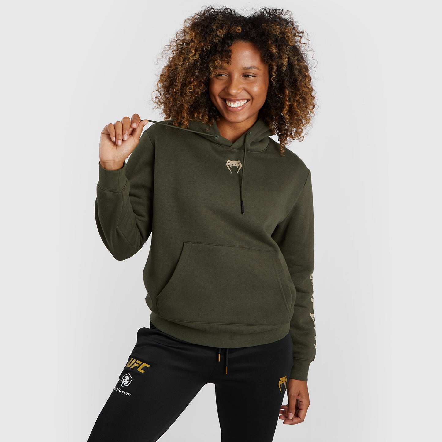 UFC Adrenaline by Venum Fight Week Damen Pullover Hoodie - Khaki