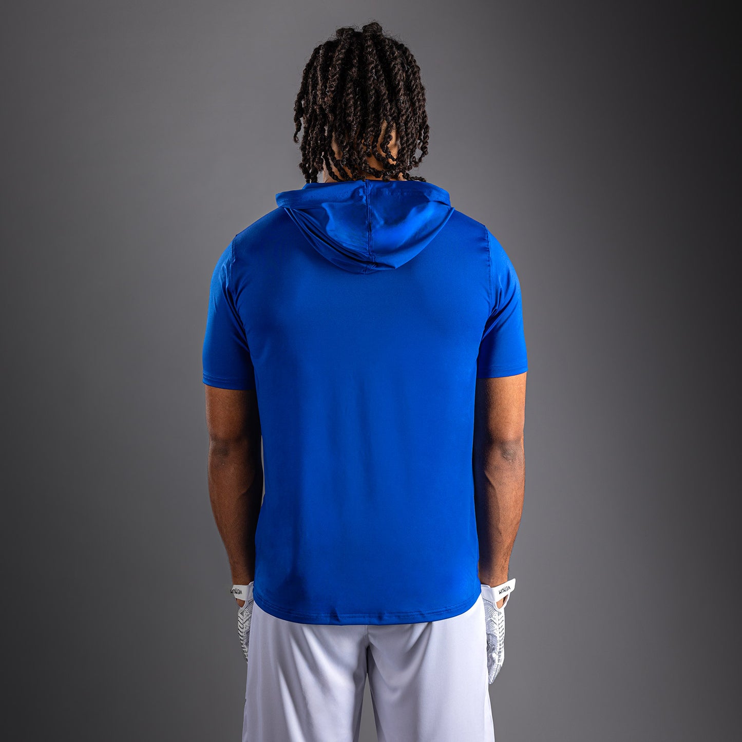 Venum Elite Kurzarm Dry-Tech Kapuzenpullover - Königsblau