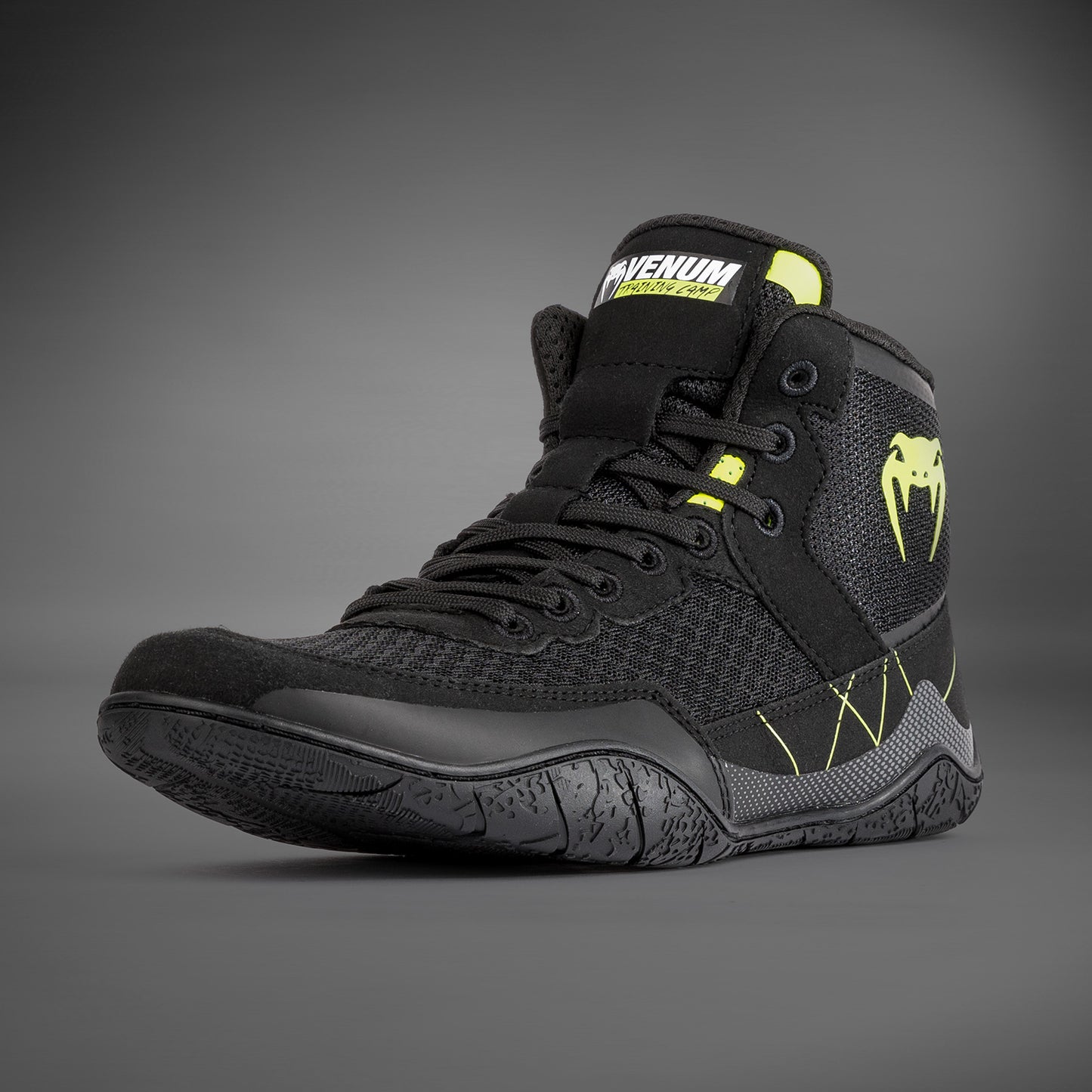 Venum Training Camp 4.0 Elite Wrestling Schuhe - Schwarz/Neon Grün