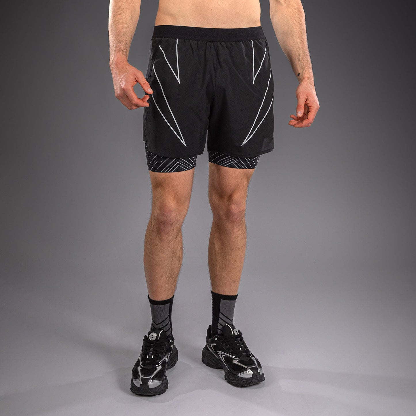 Venum Midnight Fury Trainingsshorts – Mitternachtsblau/Grau/Silber