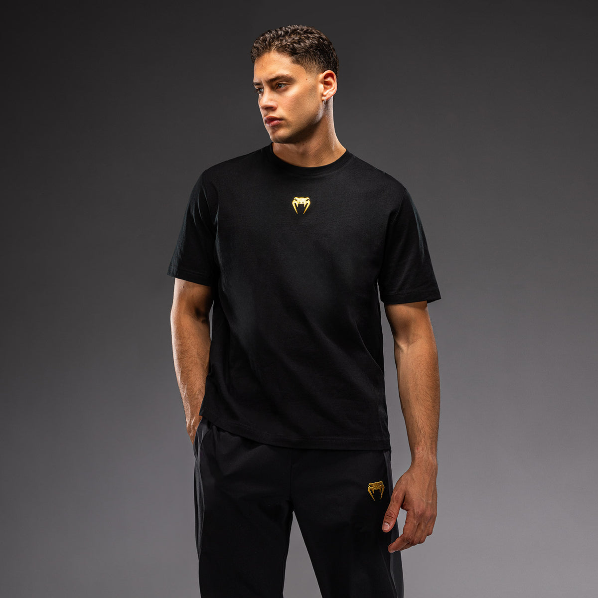 Venum Essential Baumwoll-T-Shirt - Schwarz/Gold