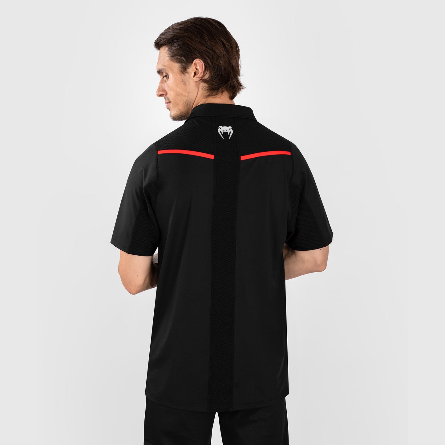 UFC Venum Performance Institute 2.0 Poloshirt für Männer - Schwarz/Rot