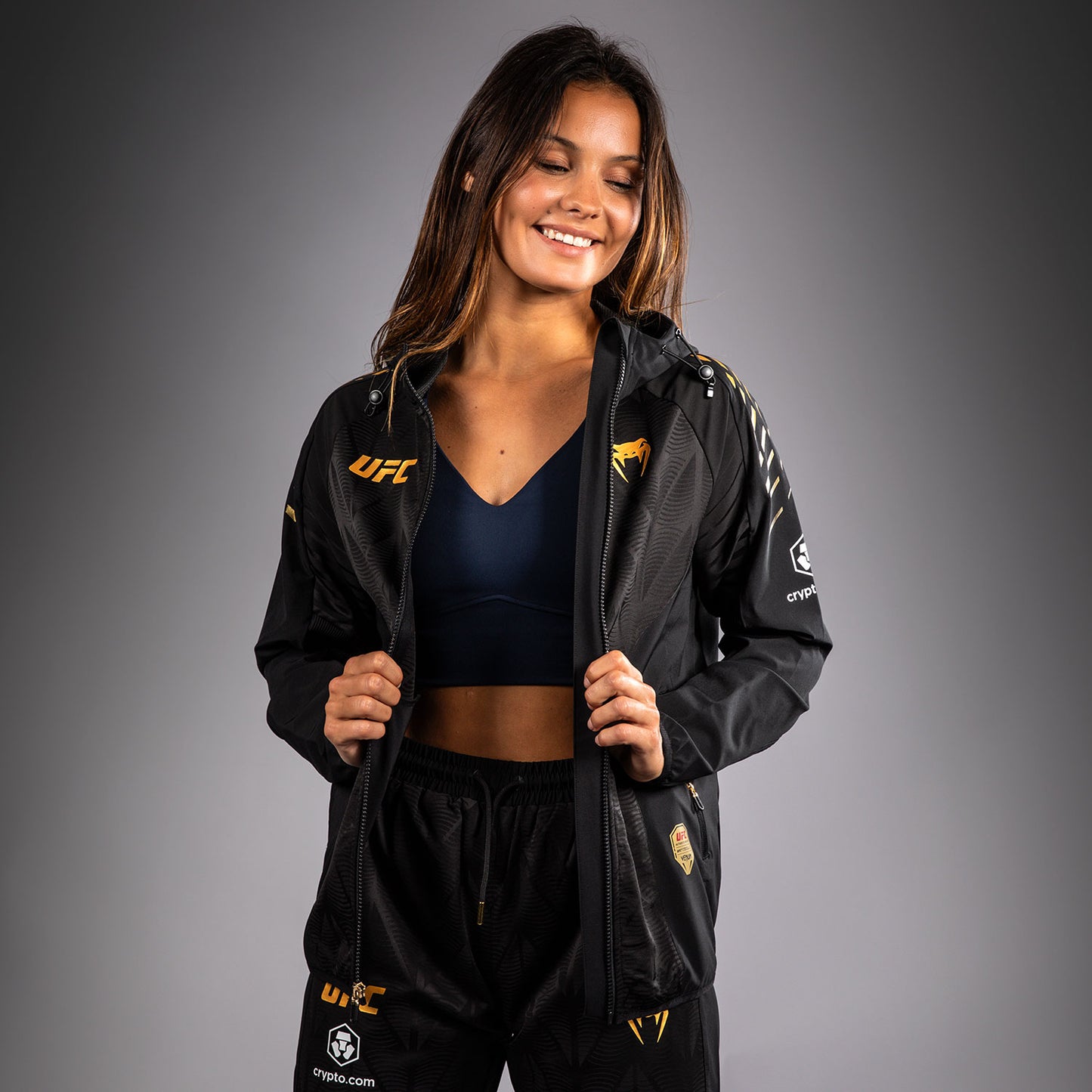 UFC Zenith by Venum Authentic Fight Night Kapuzenjacke Damen Personalisiert - Champion
