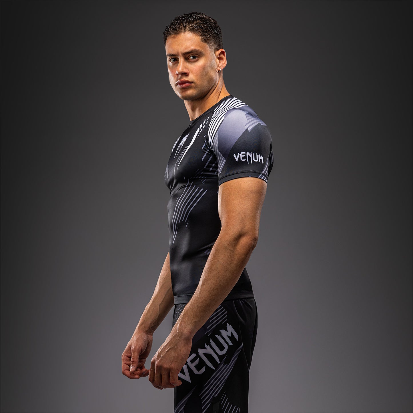 Venum No-Gi 6.0 Rashguard Kurzarm - Schwarz/Weiß