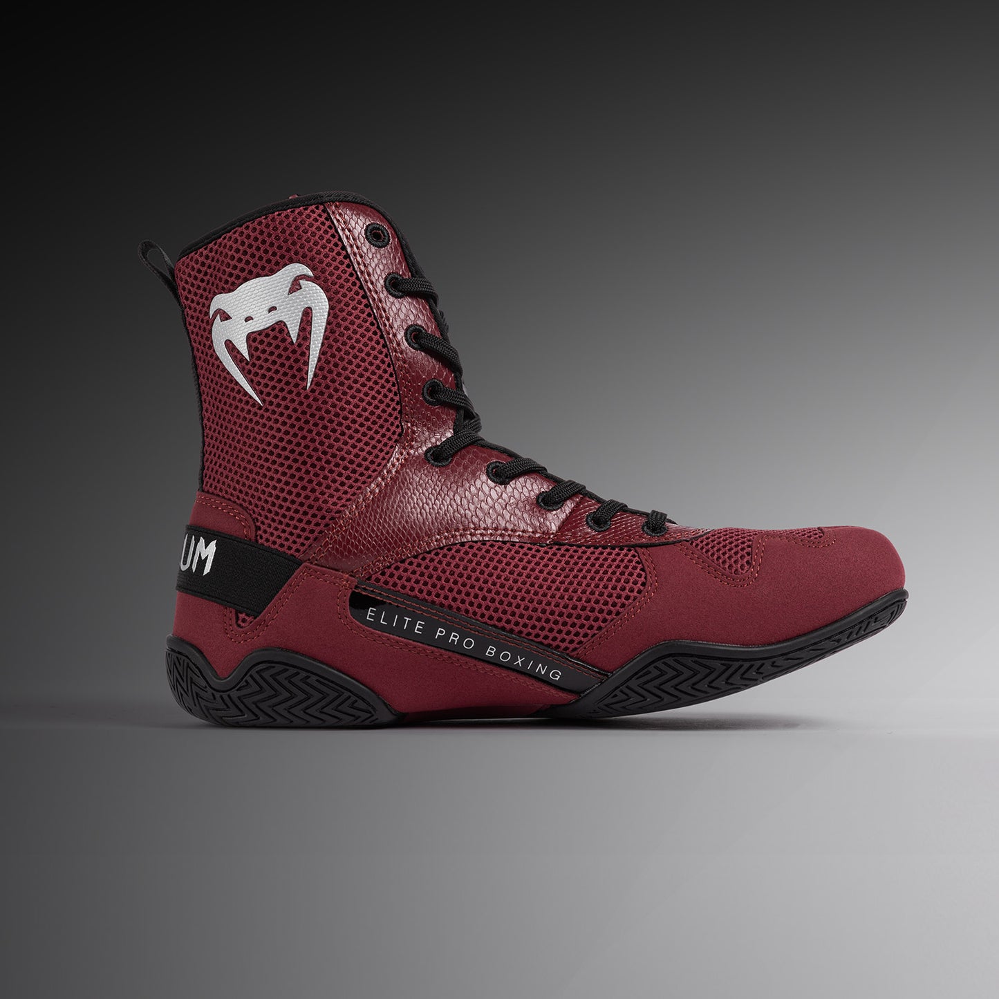 Venum Elite Boxschuhe - Burgund/Silber