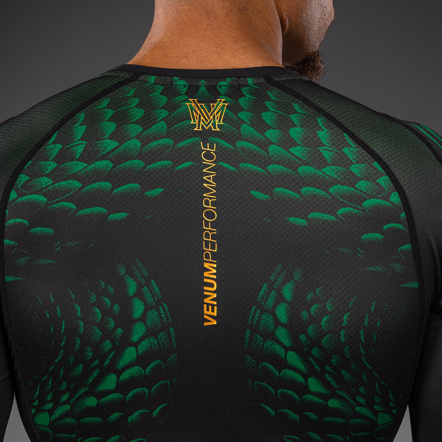 Venum Matupa Langarm Rashguard - Schwarz/Grün/Gold