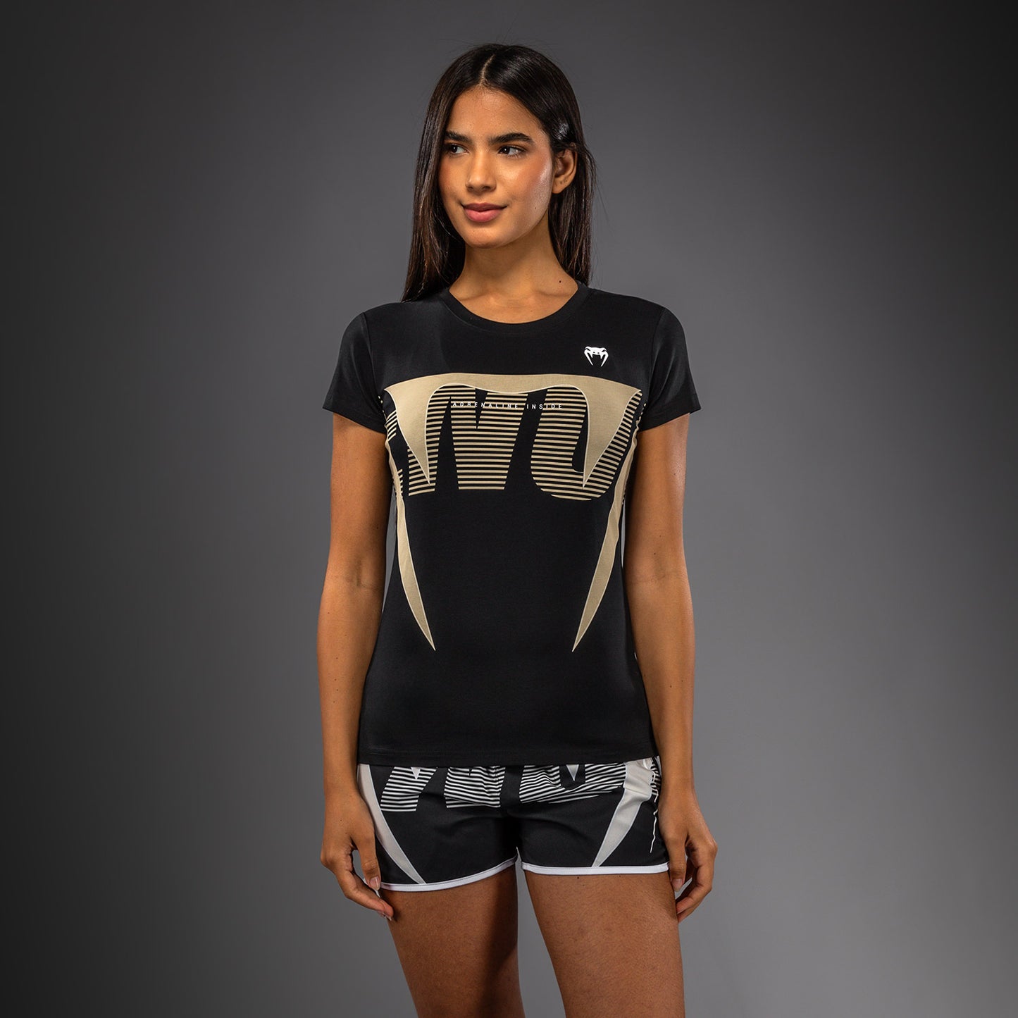 Venum Adrenaline Damen T-Shirt – Schwarz/Elfenbein