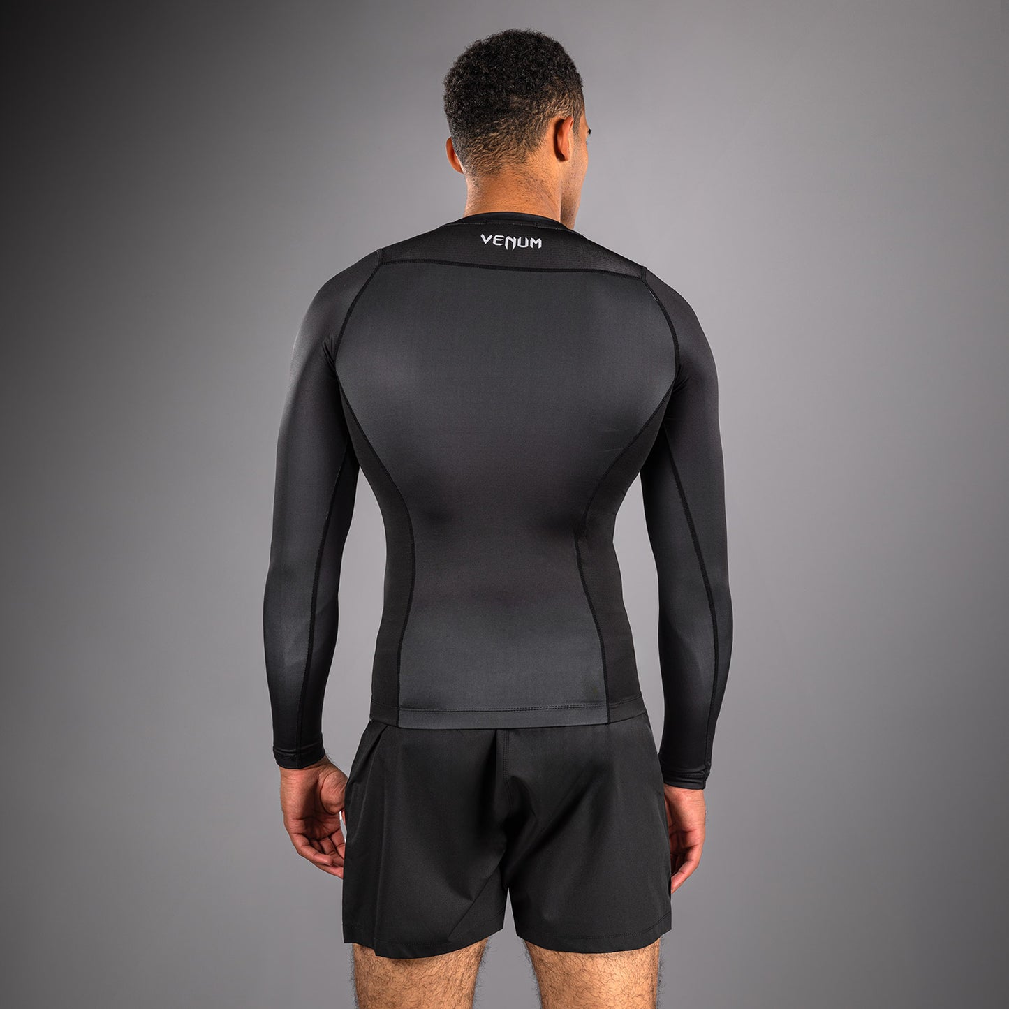 Venum No Gi Rashguards - Schwarz/Silbergrau