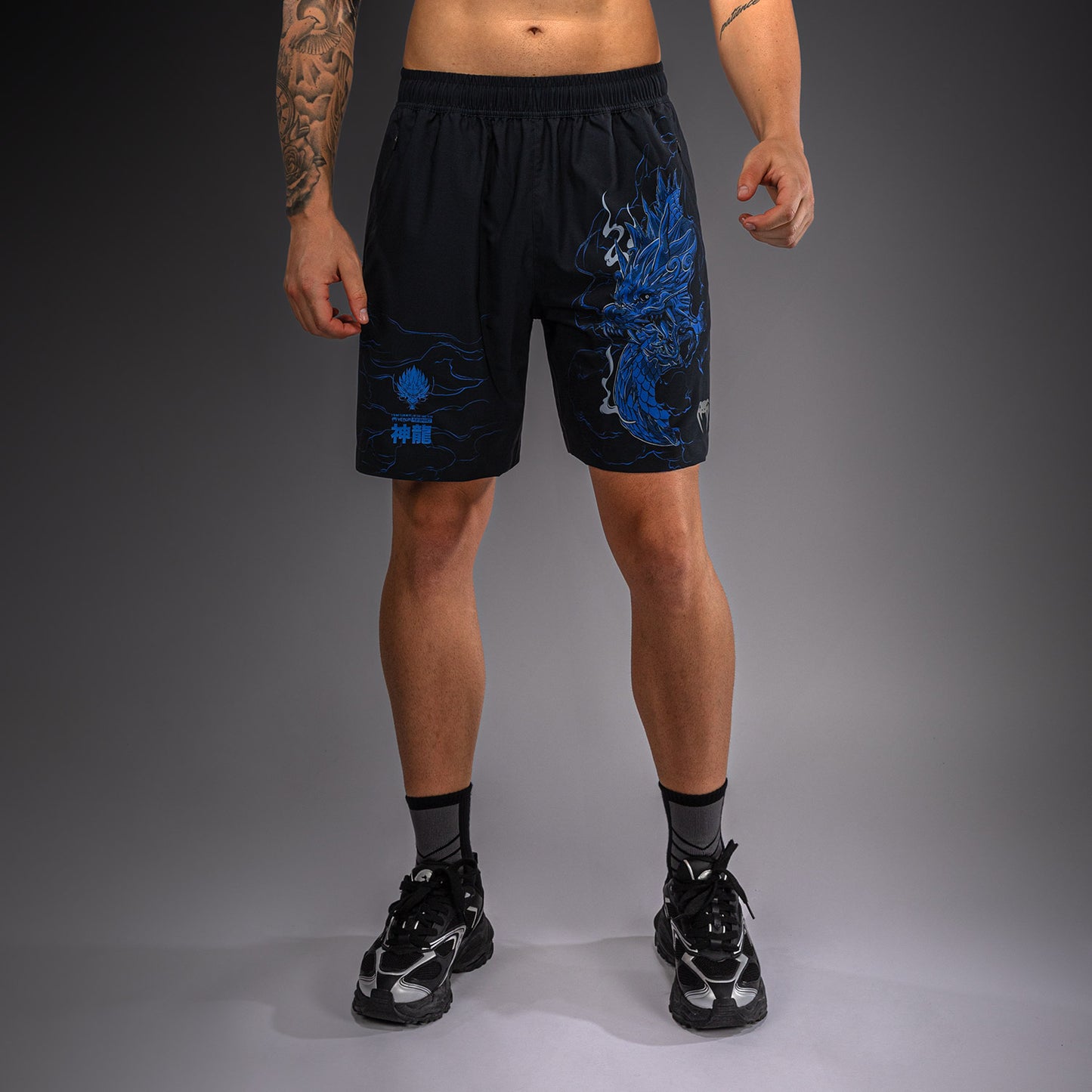 Venum Thunder Dragon Trainingsshorts – Schwarz/Königsblau