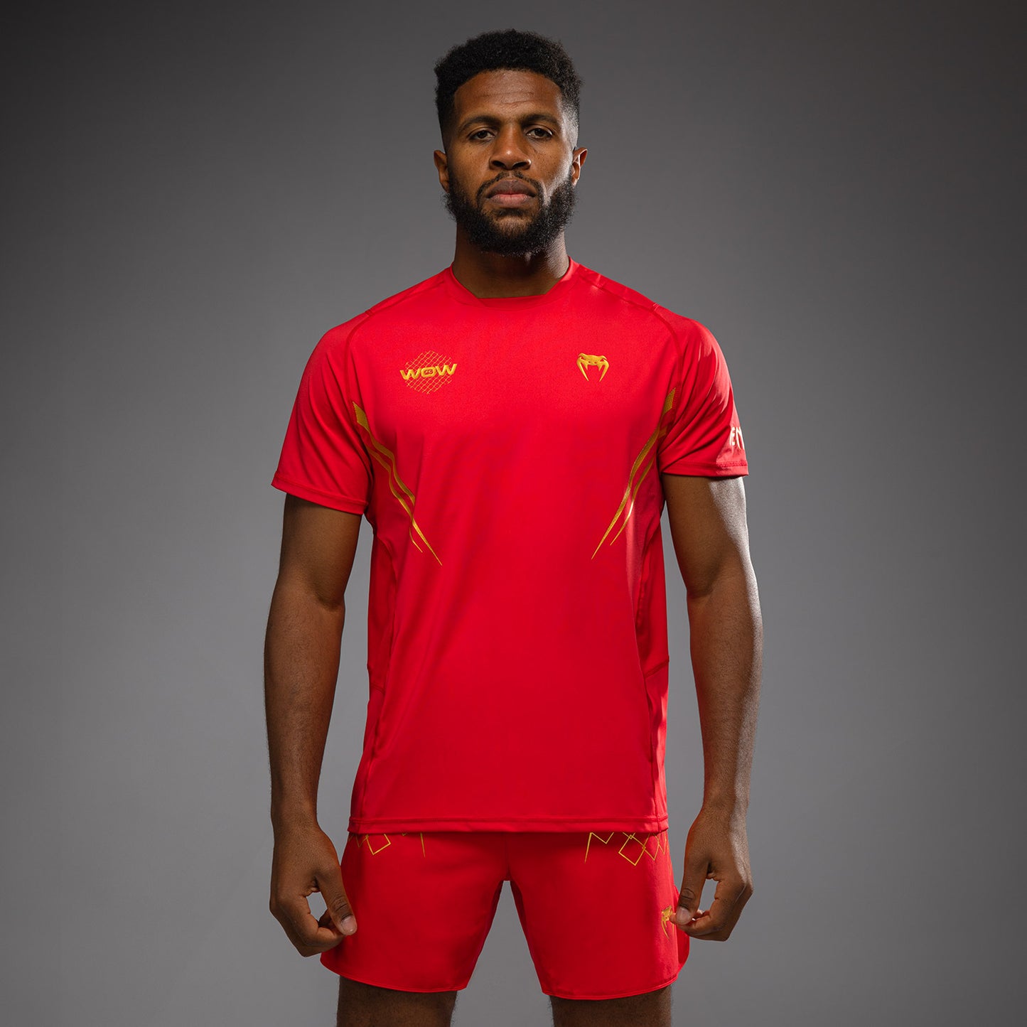 Venum x WOW FC Dry-Tech T-Shirt - Fury Rot/Gold