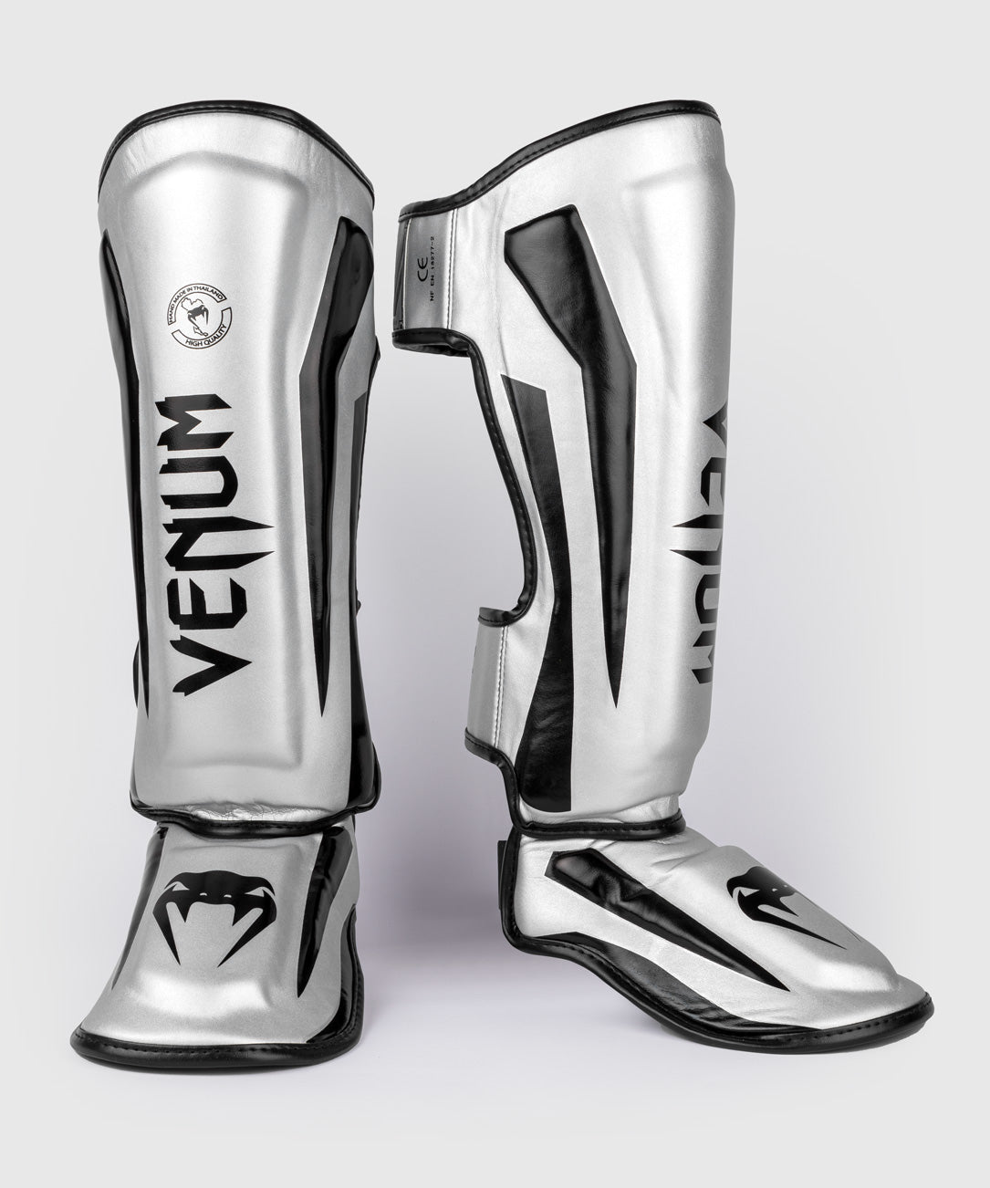 Venum Elite Standup Schienbeinschoner - Silber/Schwarz