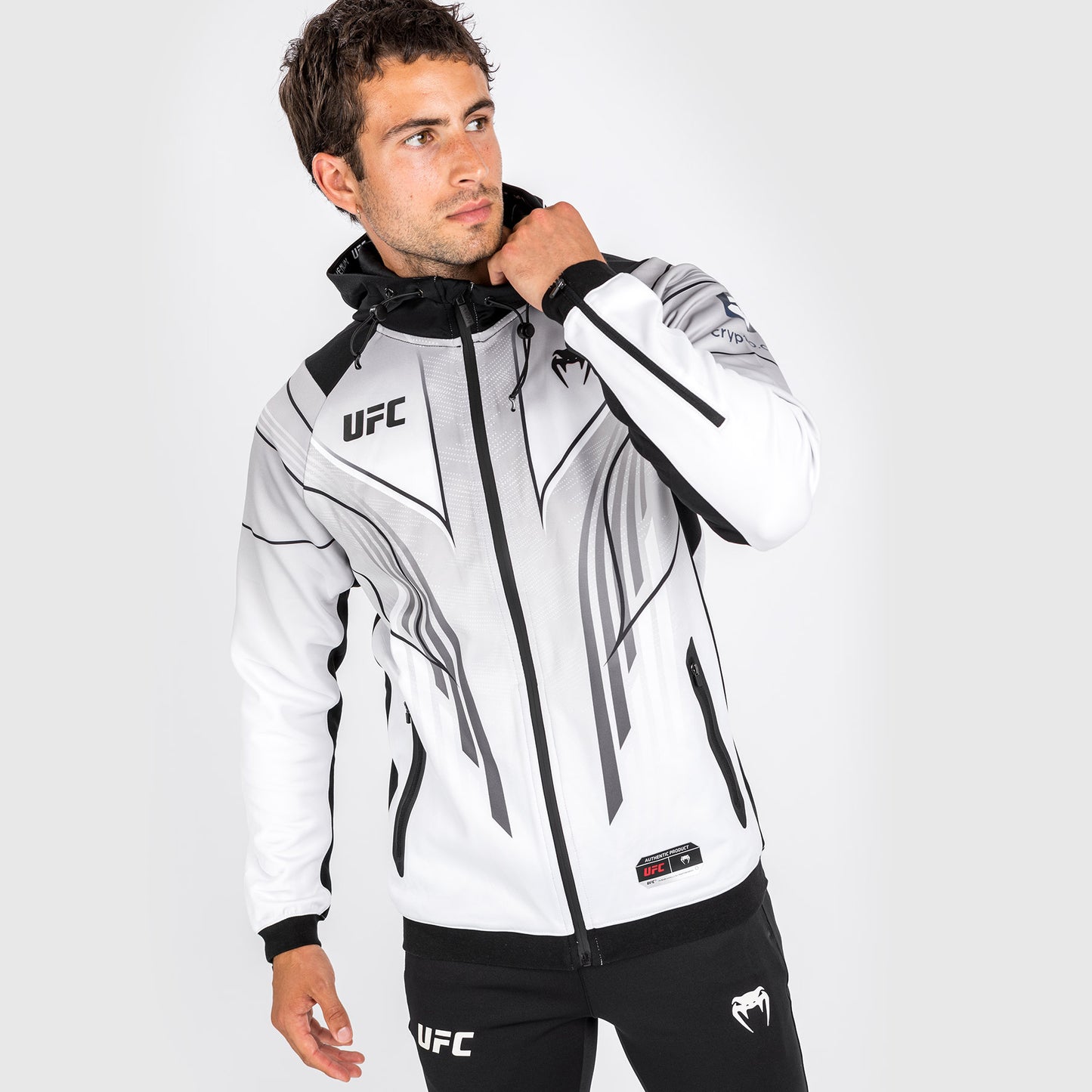 UFC Venum Authentic Fight Night 2.0 Männer Walkout Hoodie - weiß