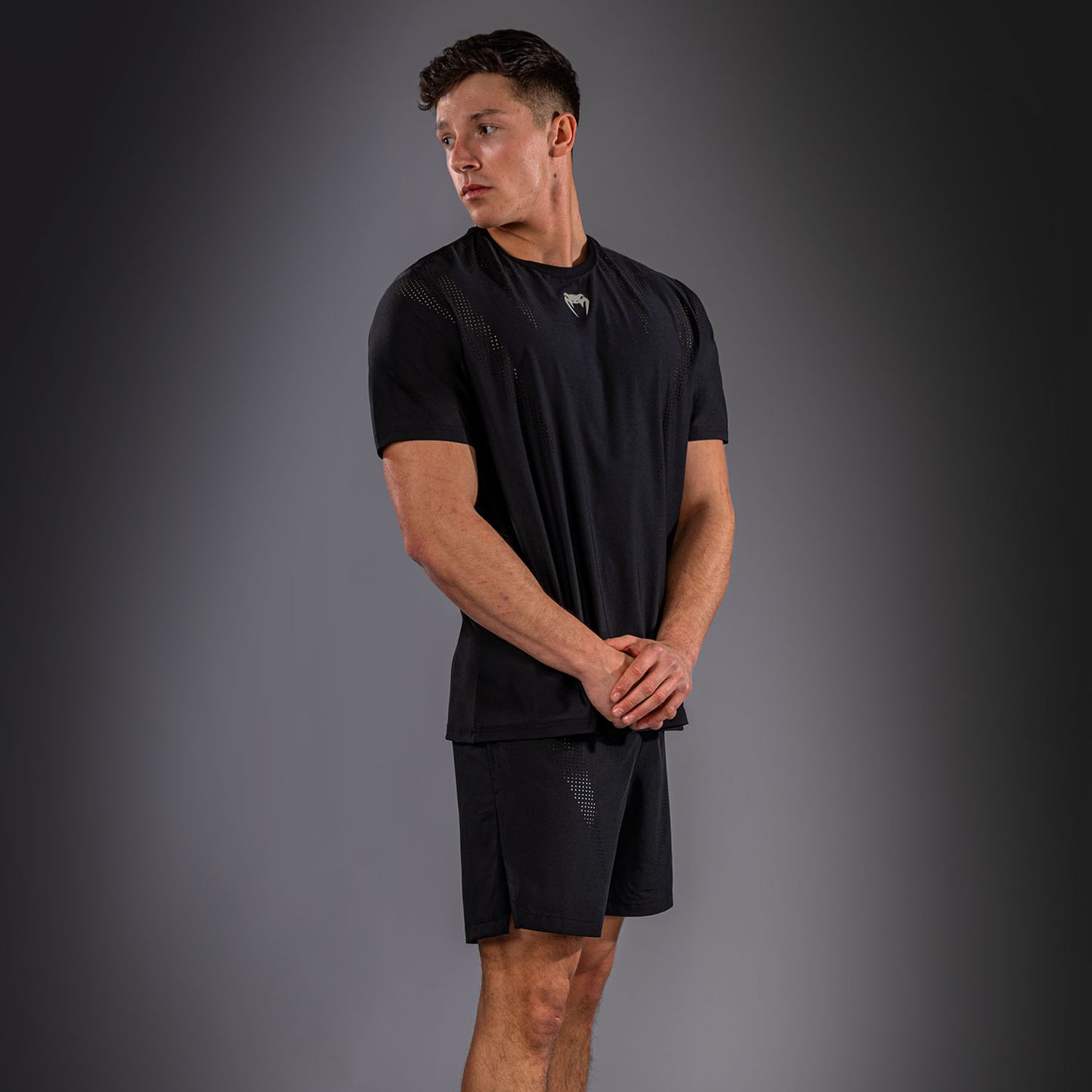 Venum Lazer Dry-Tech-T-Shirt - Schwarz/Grau
