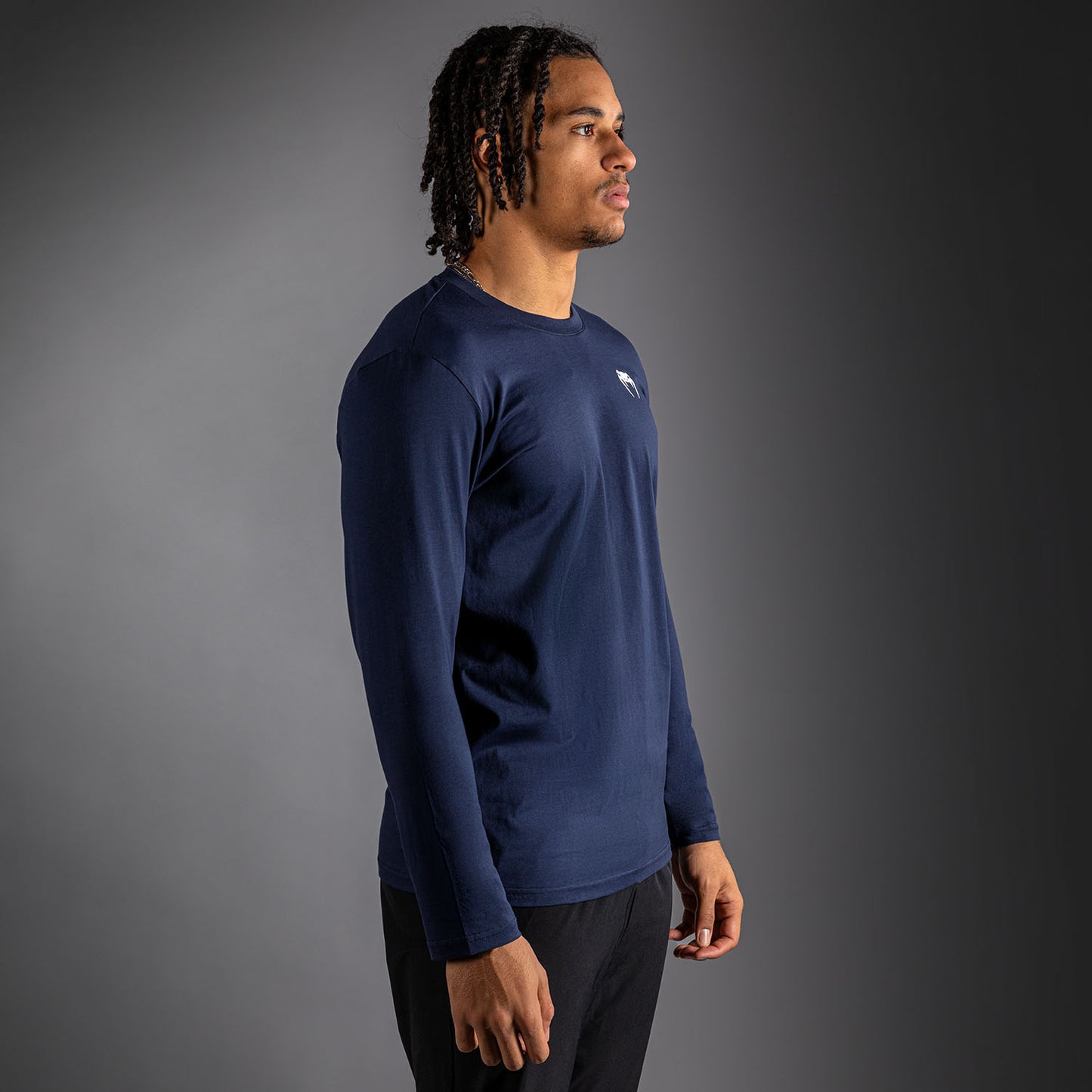 Venum Lineup Langarm T-Shirt - Marineblau/Weiß