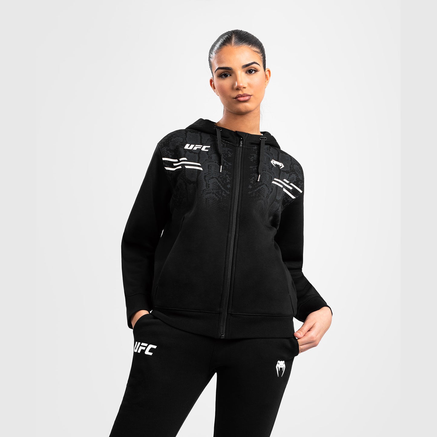 UFC Adrenaline by Venum Replica Zip Hoodie für Frauen - Schwarz