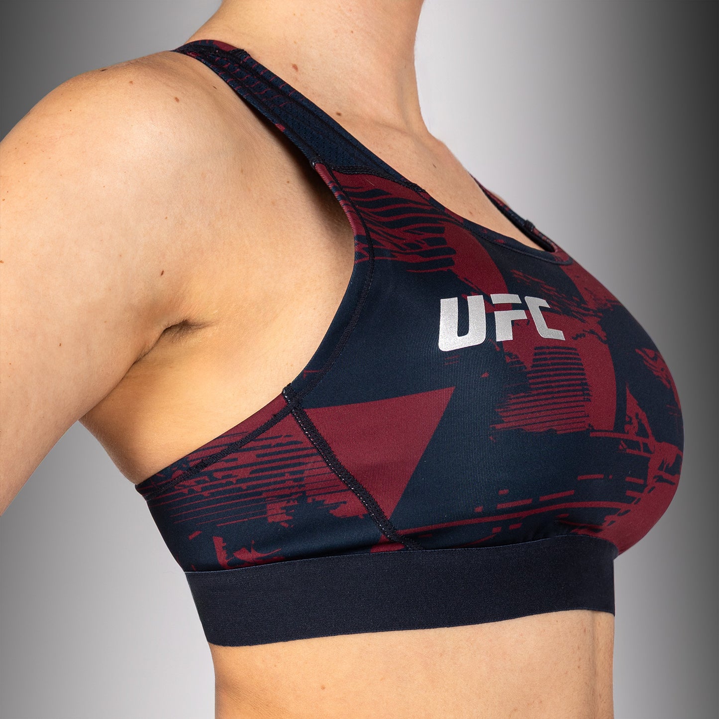 UFC Zenith by Venum Authentic Fight Week Sport-BH Damen - Marineblau/Burgunderrot/Silber