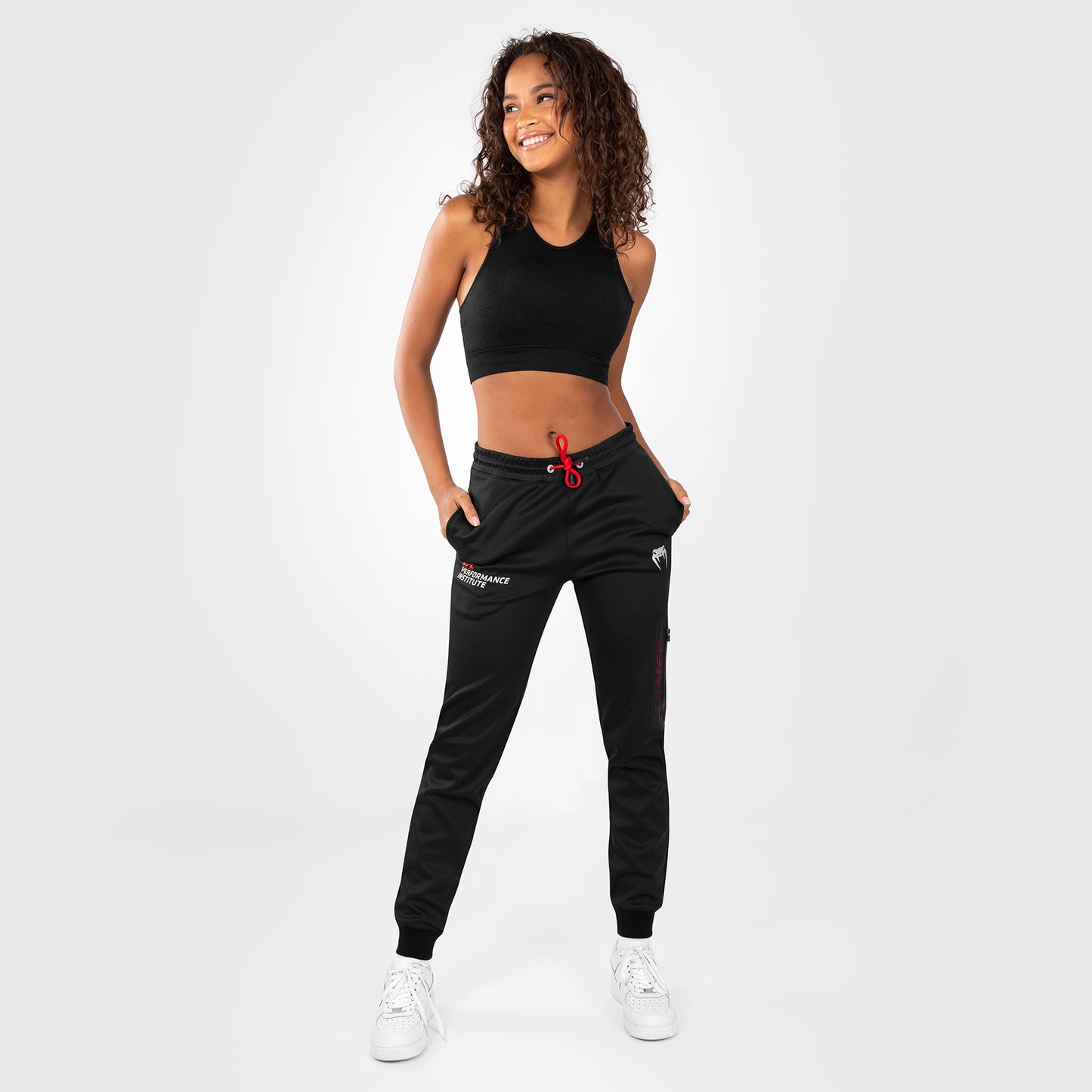 UFC Venum Performance Institute 2.0 Jogginghose für Frauen - Schwarz/Rot