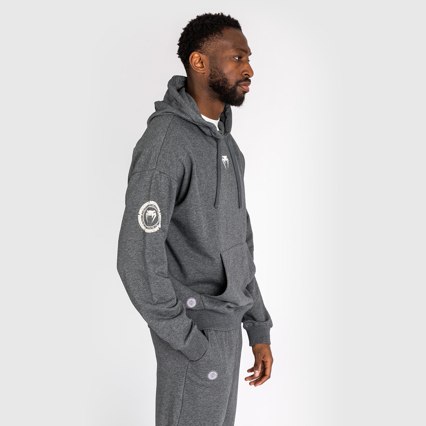 Venum Vortex XL Lite Herren Hoodie - Dunkel Heather Grau