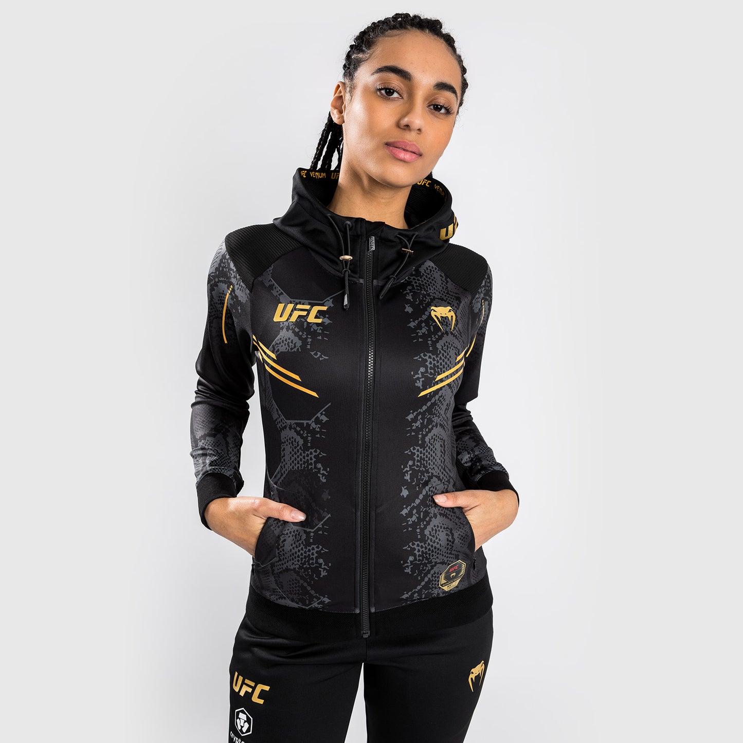 UFC Adrenaline by Venum Authentic Fight Night Walkout-Kapuzenpullover für Frauen - Champion
