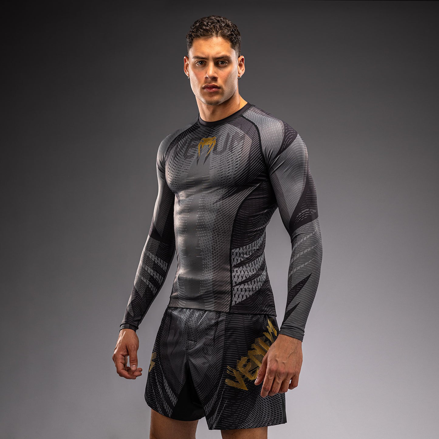 Venum Galactic 3.0 Langarm Rashguard - Schwarz/Gold