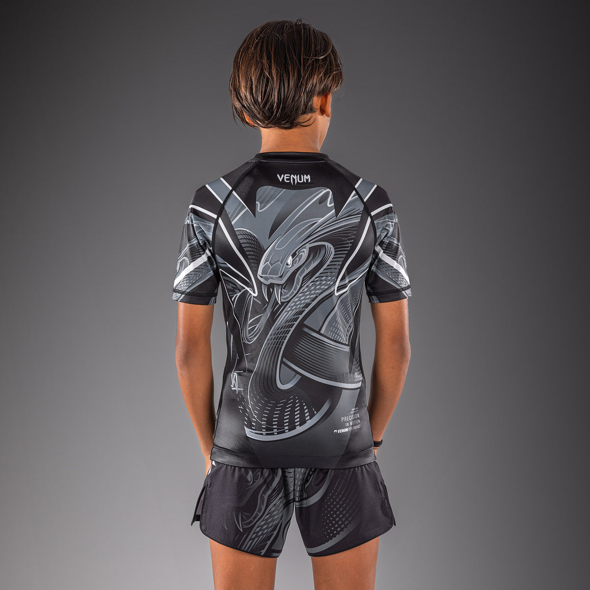 Venum Crimson Viper 2.0 Kinder Kurzarm-Rashguard - Schwarz/Grau