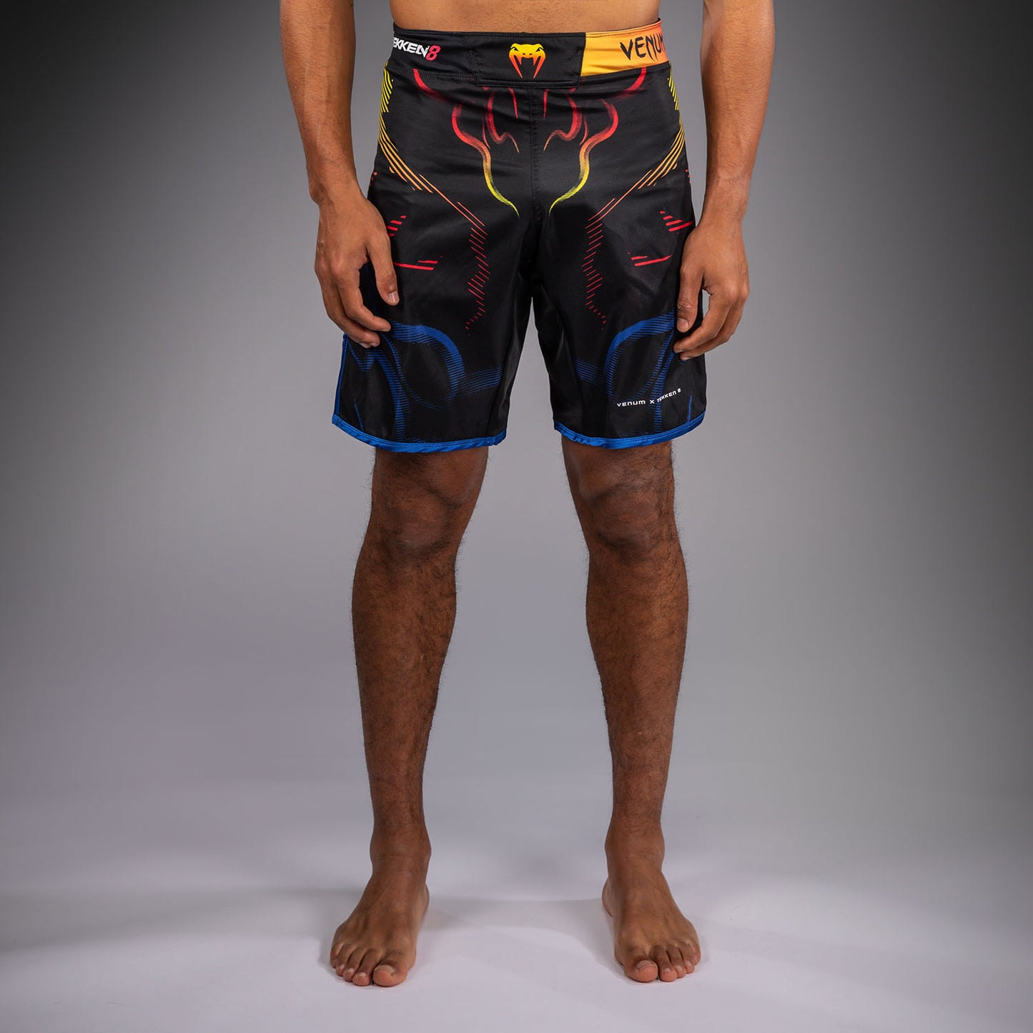 Venum x TEKKEN 8 Fightshorts - Yoshimitsu - Schwarz/Orange
