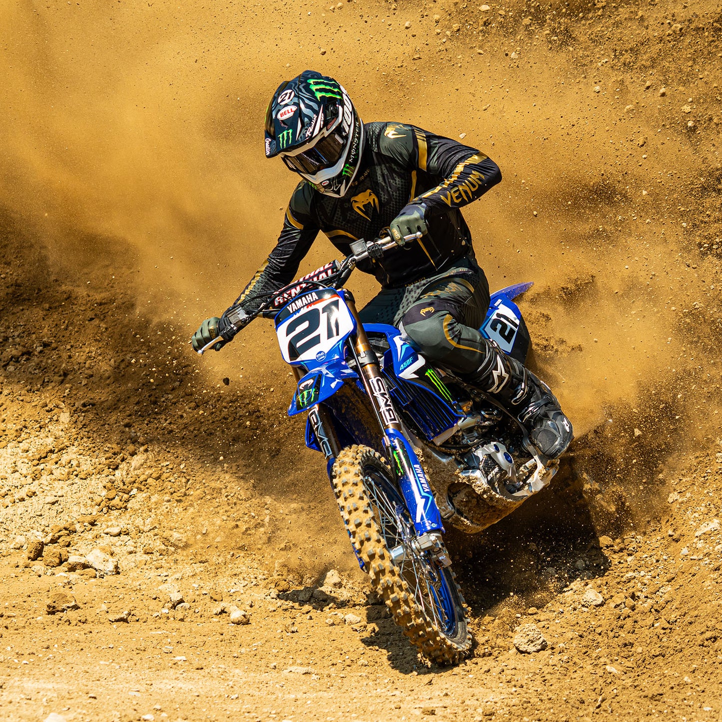 Venum MX Challenger Motorsports-Trikot - Schwarz/Grün/Gold