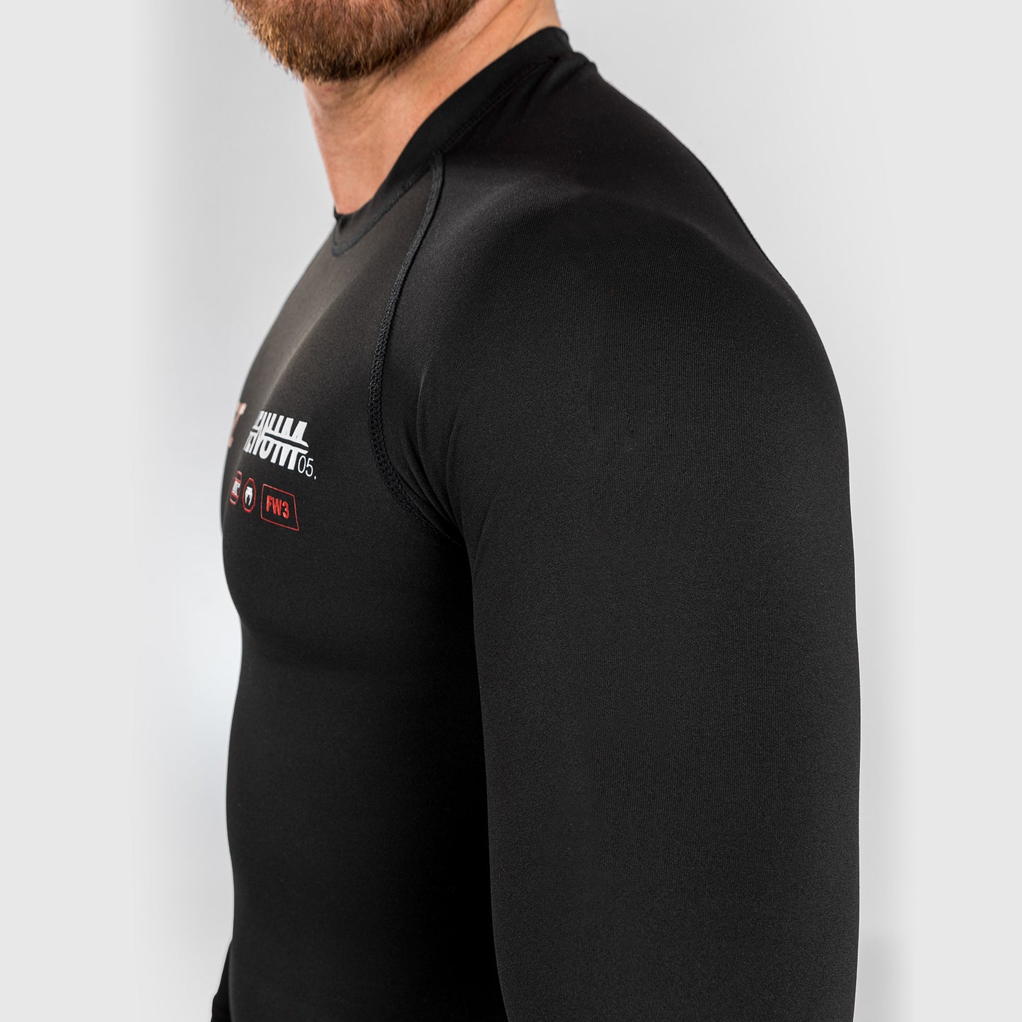 UFC Adrenaline by Venum Fight Week Herren Performance Langarm Rashguard - Schwarz