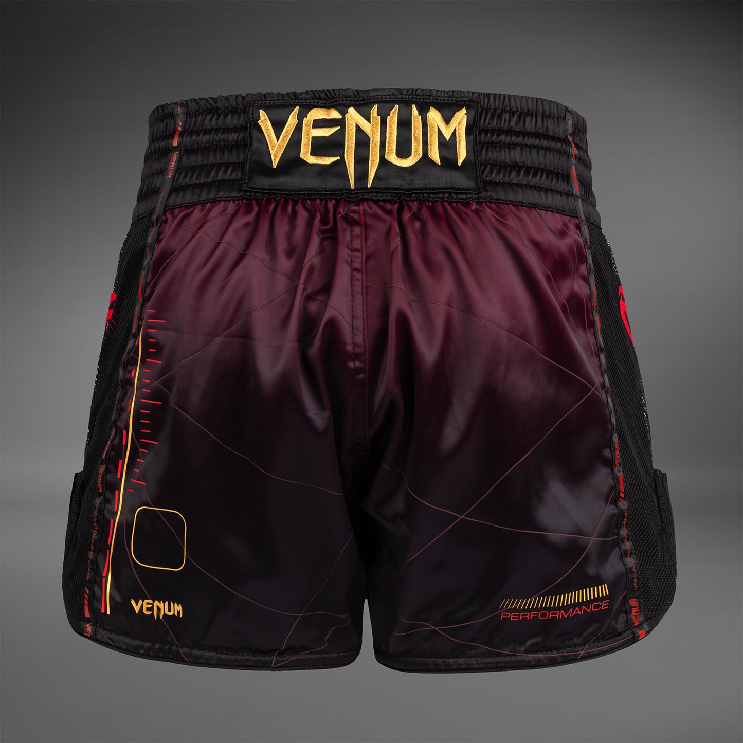 Venum Tactical XT  Muay Thai Shorts - Schwarz/Burgund/Gold