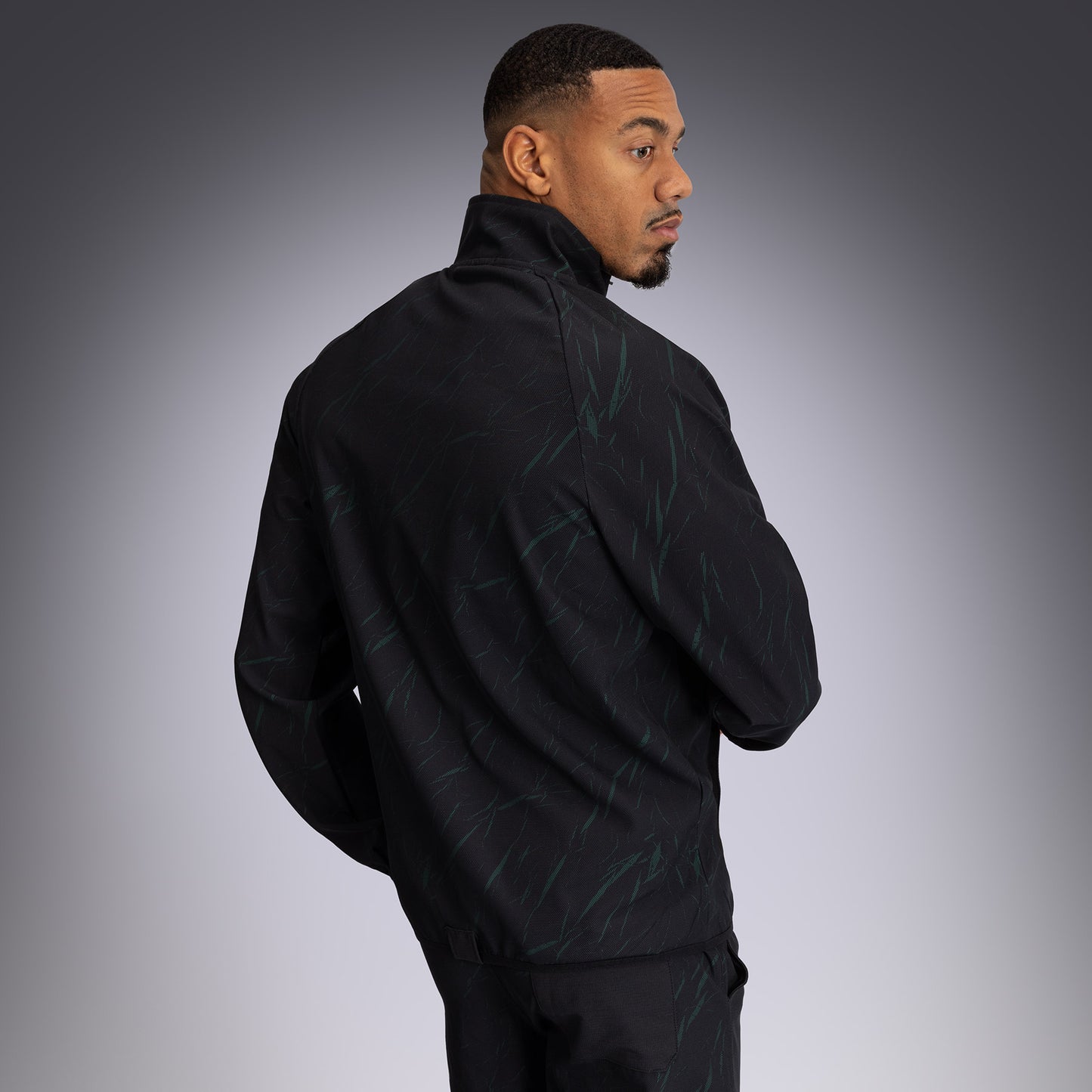 Venum Trooper Herren Trainingsanzug Jacke - Schwarz/Forstgrün