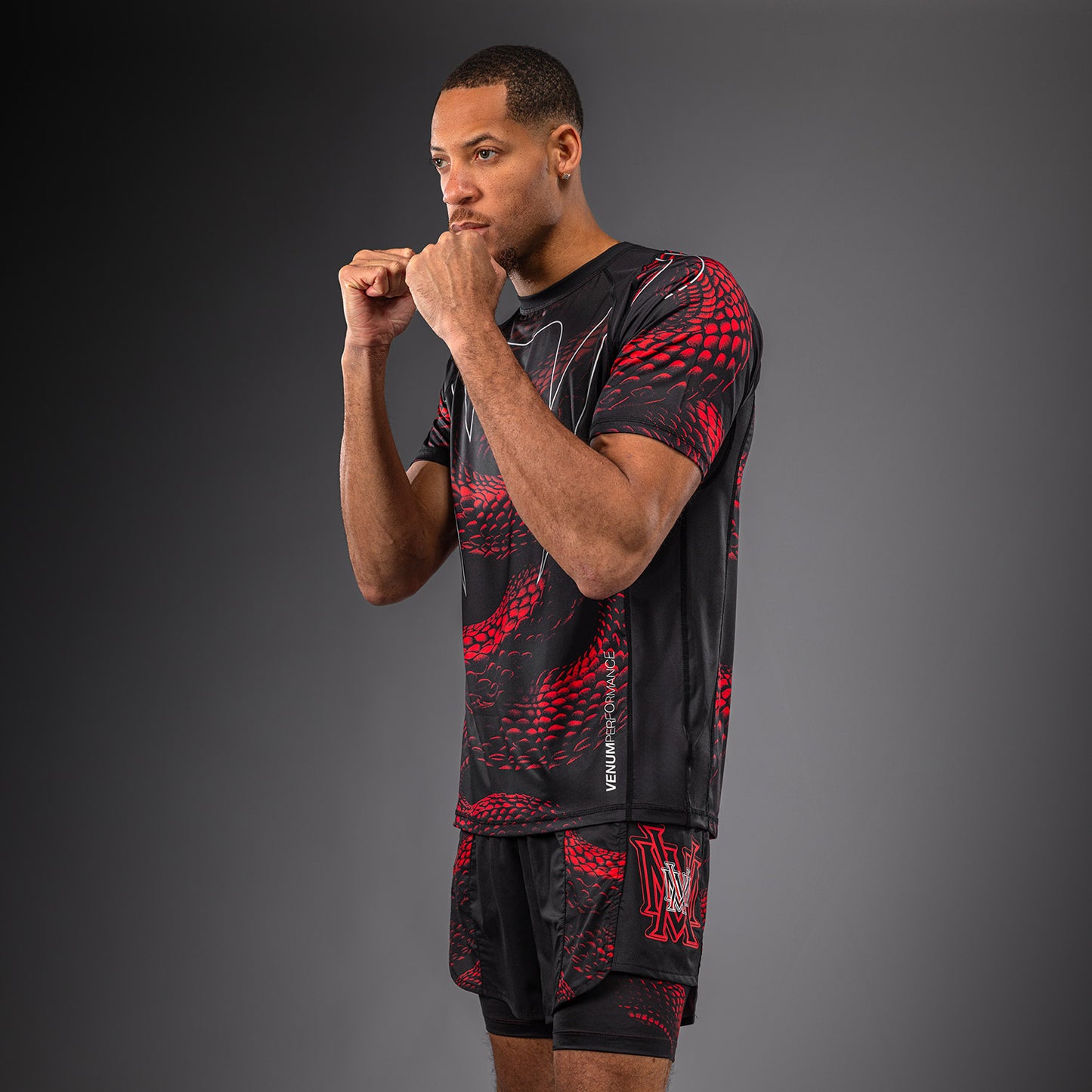 Venum Matupa Dry-Tech-T-Shirt - Schwarz/Rot/Silber