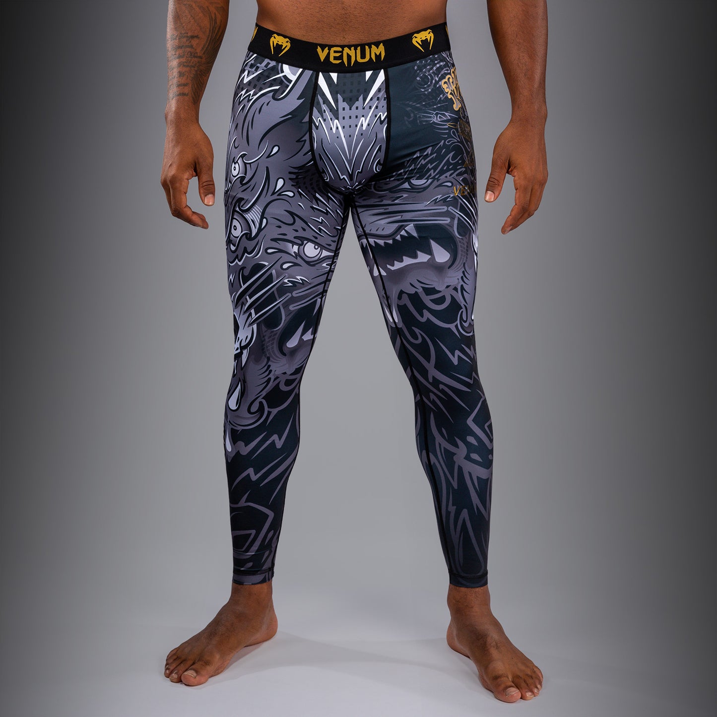 Venum Wolf Atak Spats – Schwarz/Grau