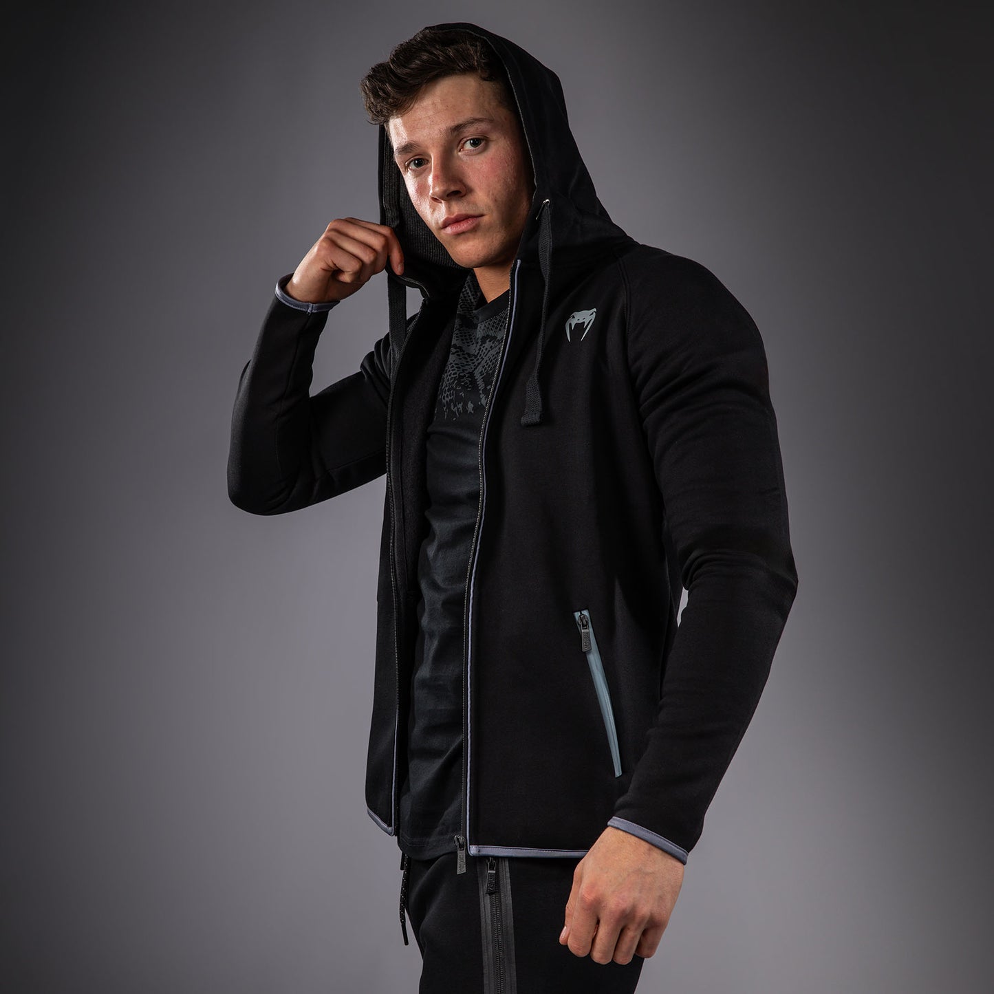 Venum Hoodie – Schwarz/Grau