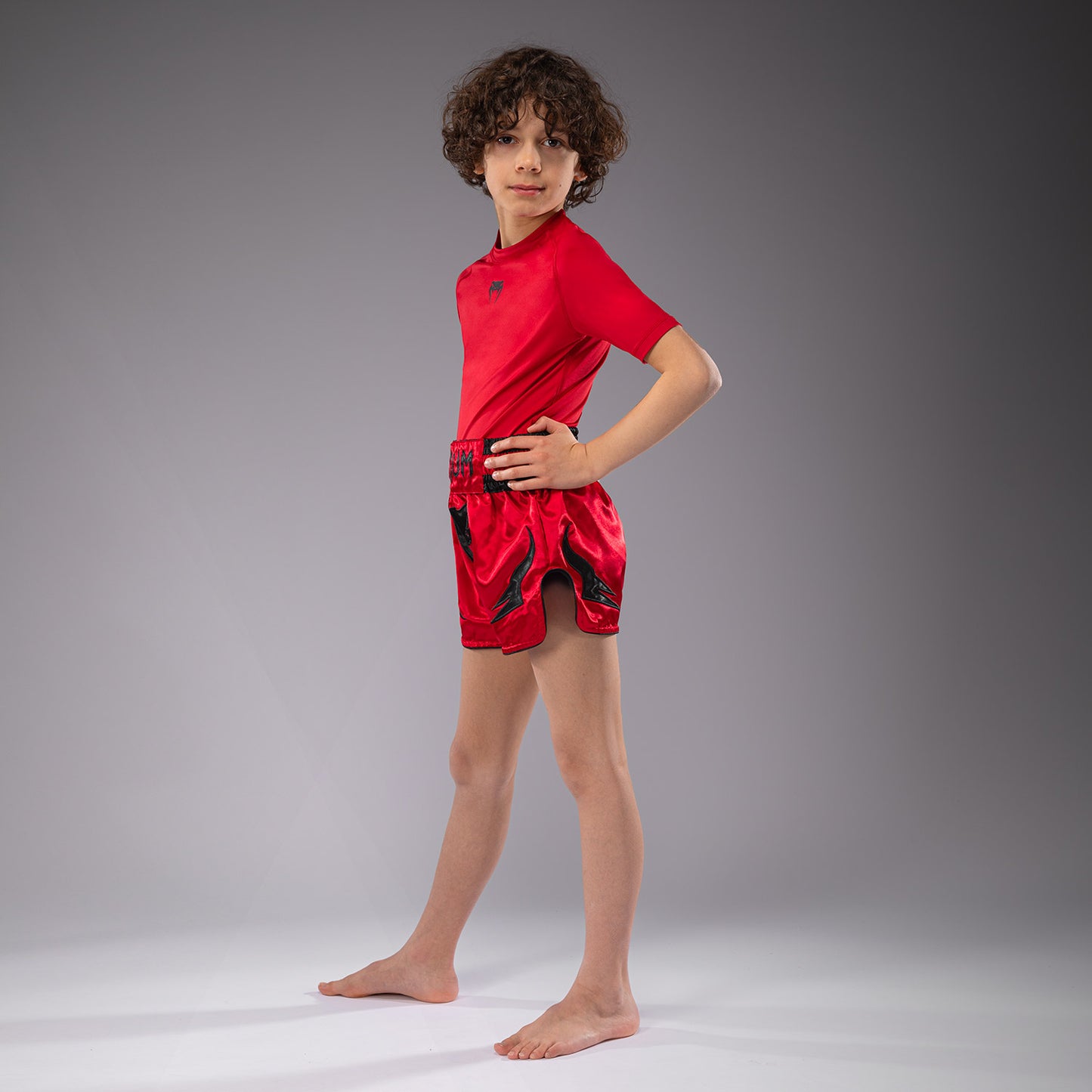 Venum Inferno Kinder Thai Shorts - Kirschrot