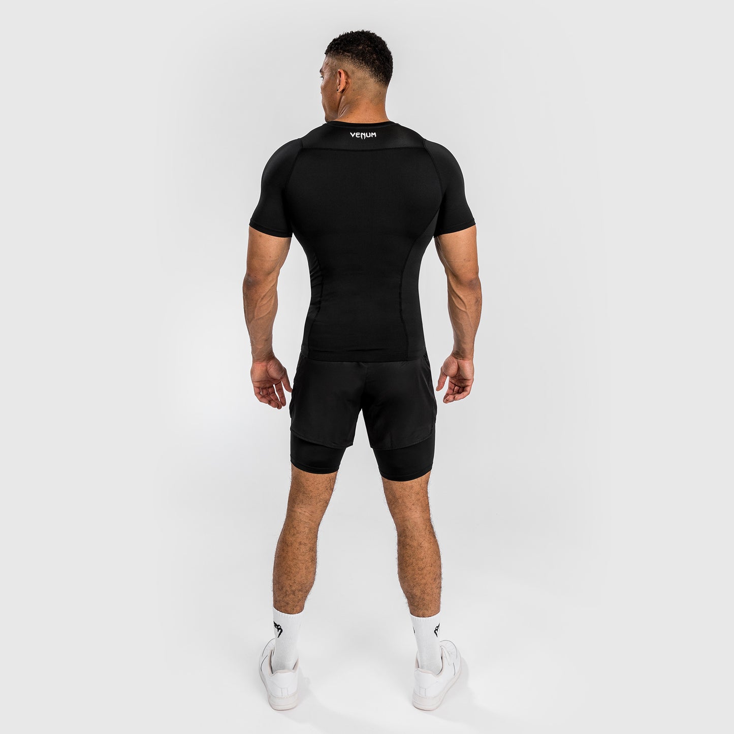 Venum Attack Herren Kurzarm Rashguard - Schwarz/Grau